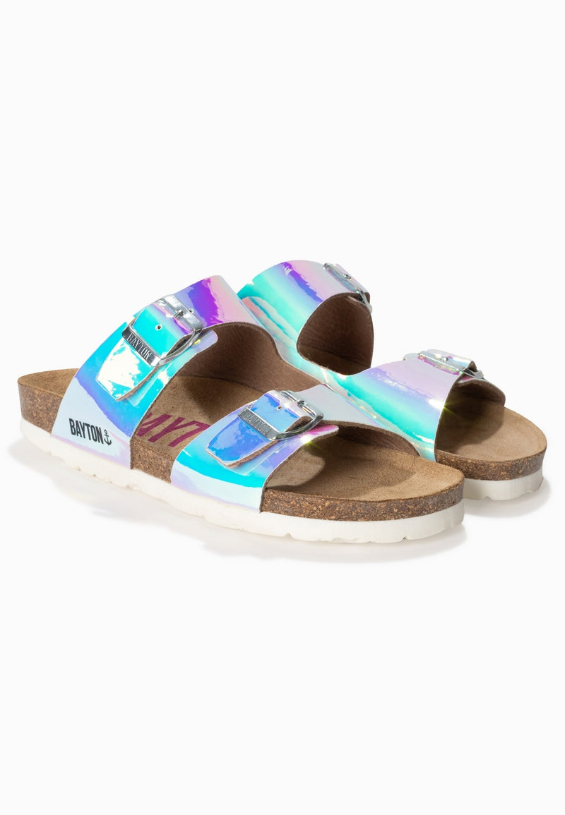 Ilithyie Holographic 2 Strap Sandals