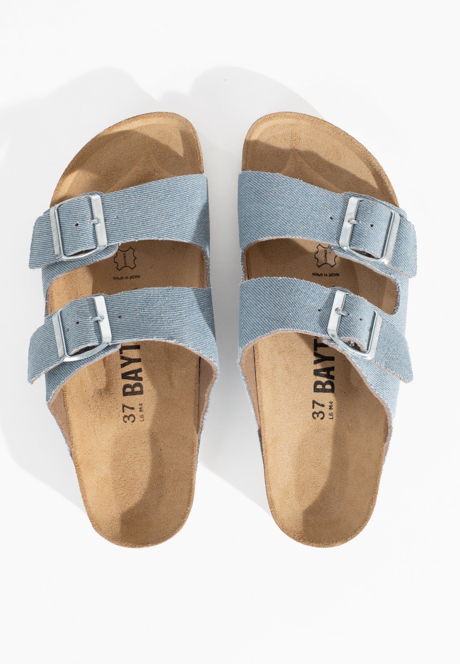 Sandalias Atlas 2 Tiras Denim Azul Cielo