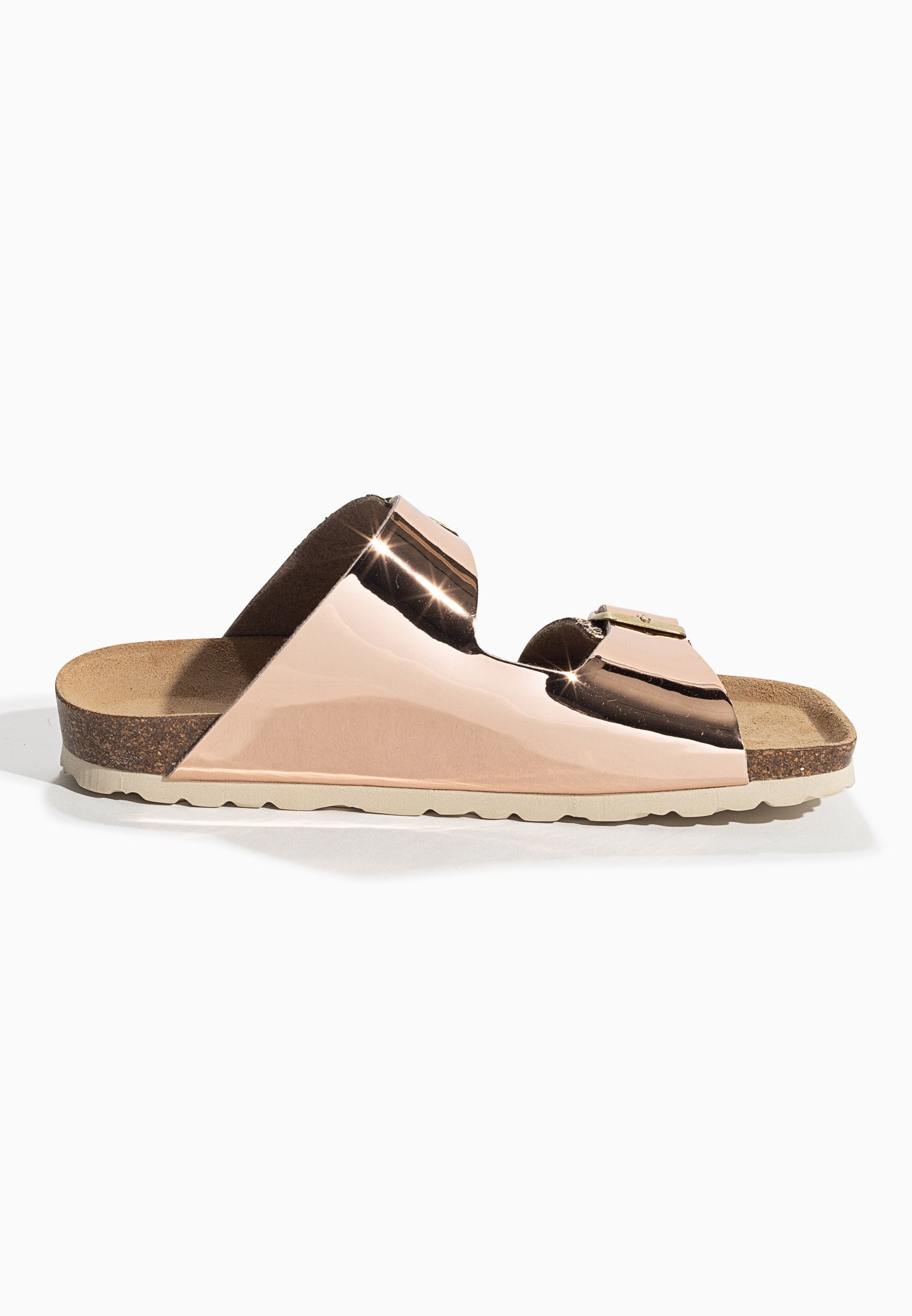 Ilithyie Rose gold and glitter 2-strap sandals