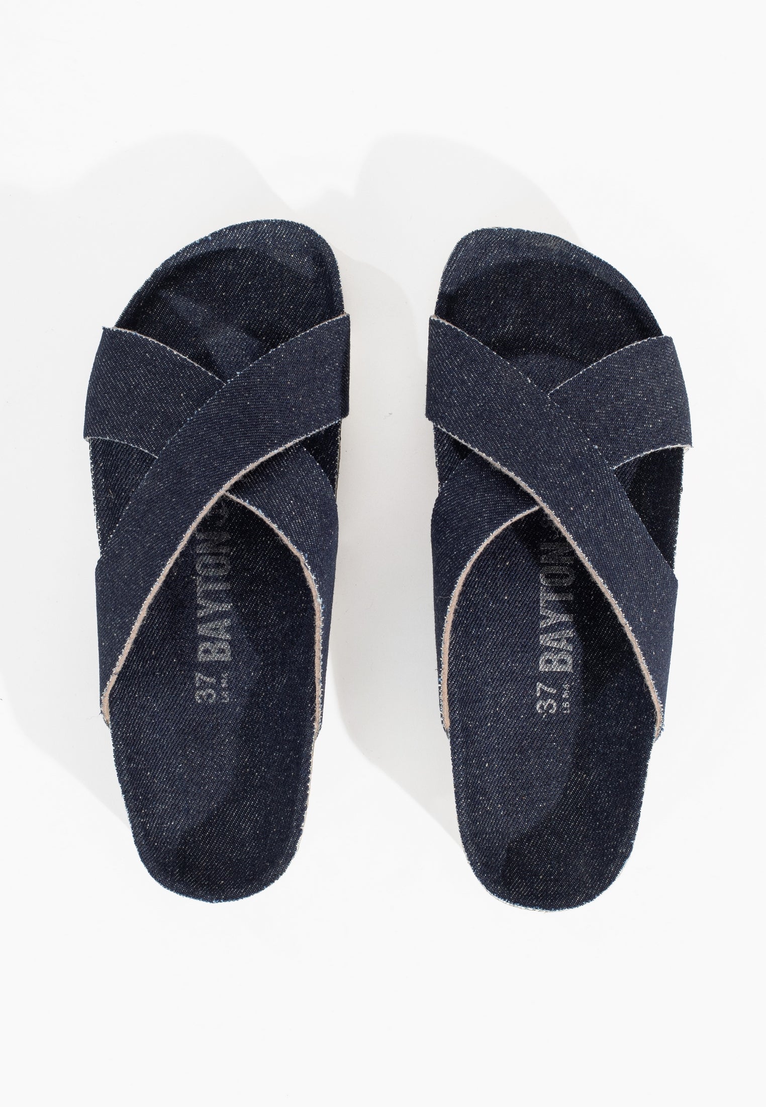 Sandales 2 Brides Gomera Denim Brut