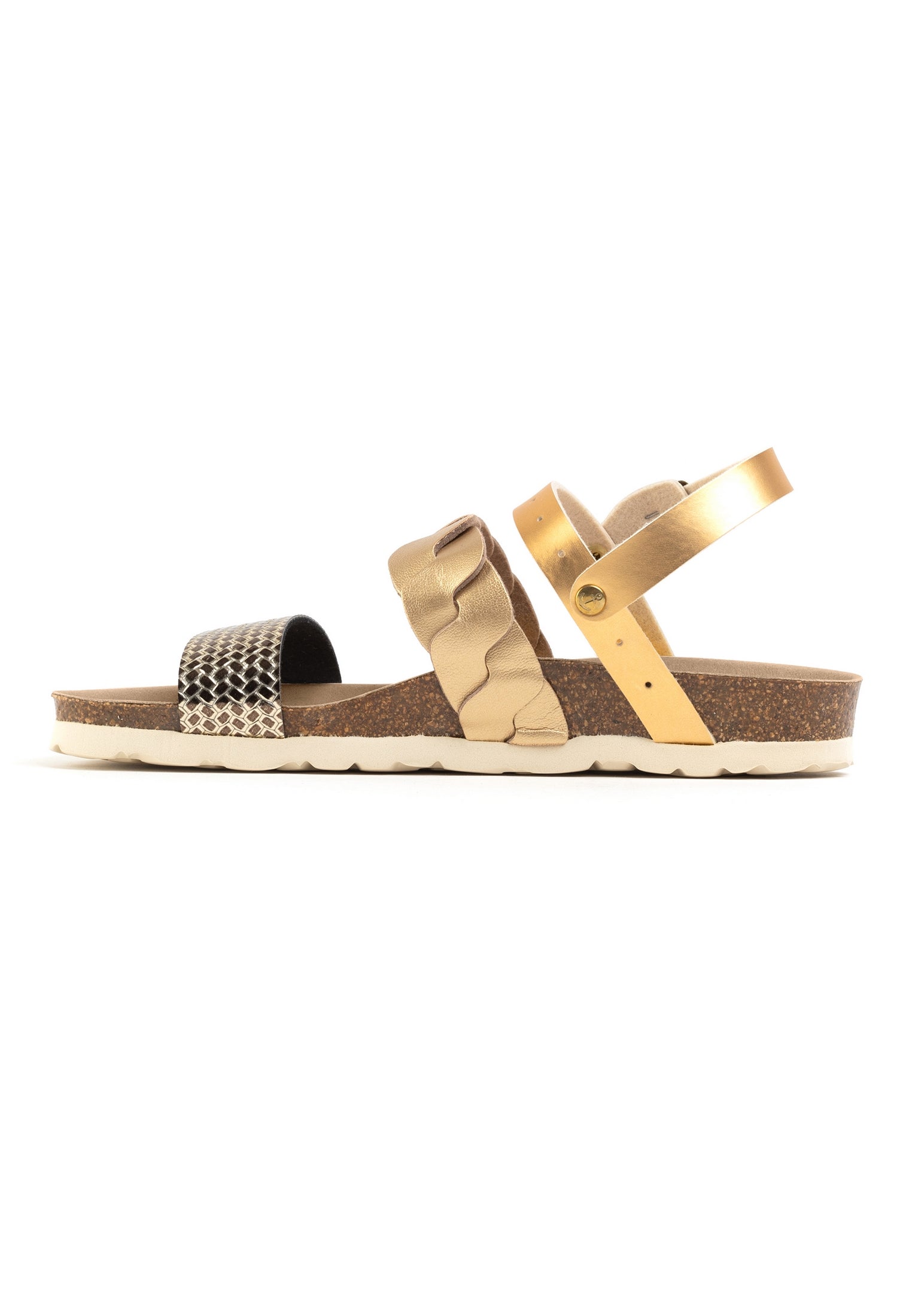 Citrine Gold Multi-Strap Sandals