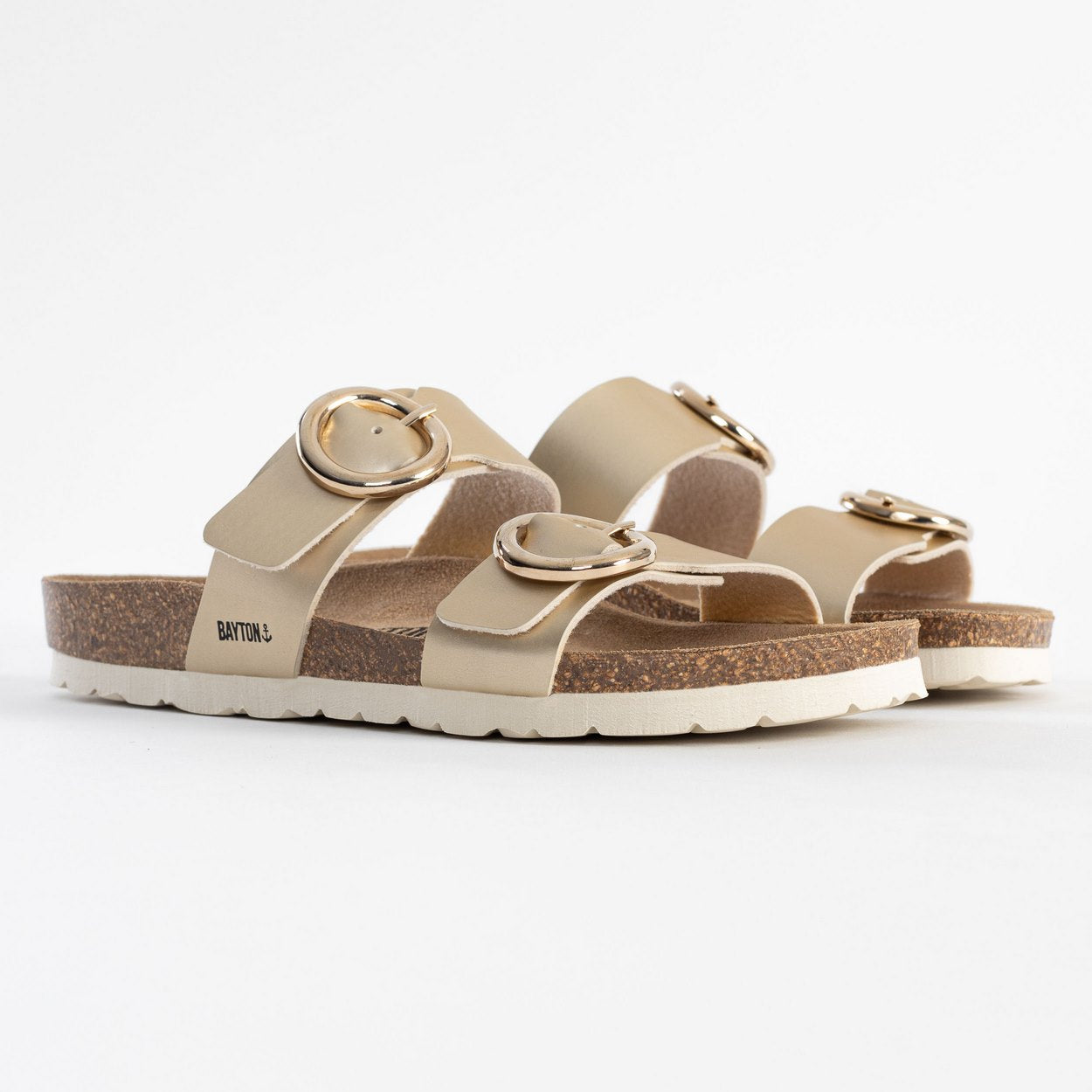 Lugo Light Gold 2 Strap Sandals