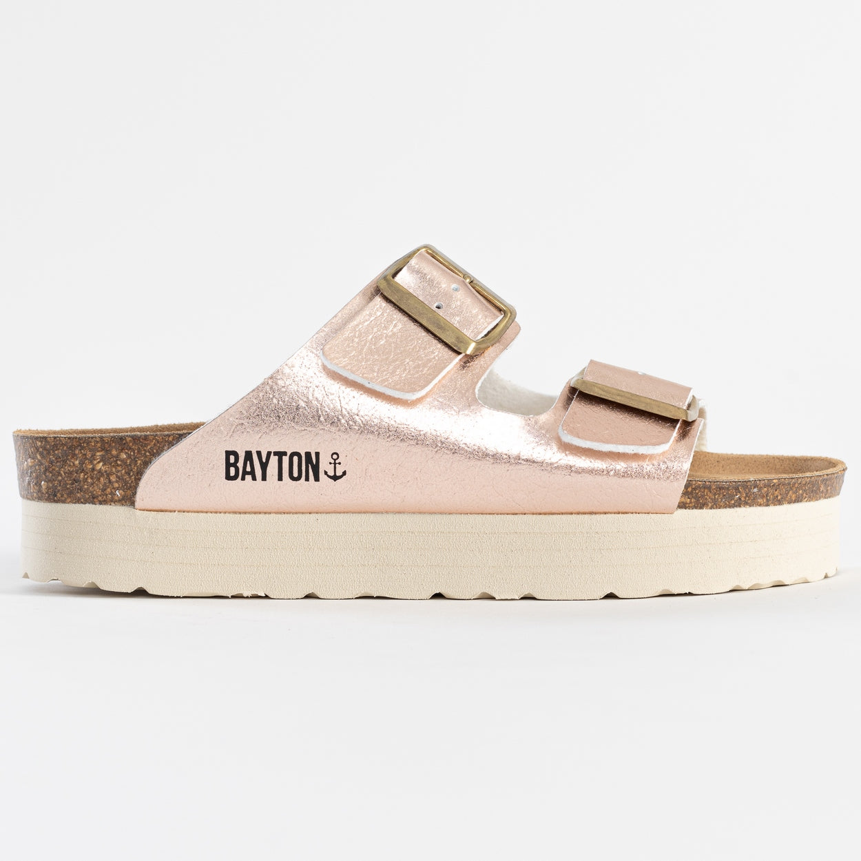 Sandalias con plataforma en oro rosa Japet