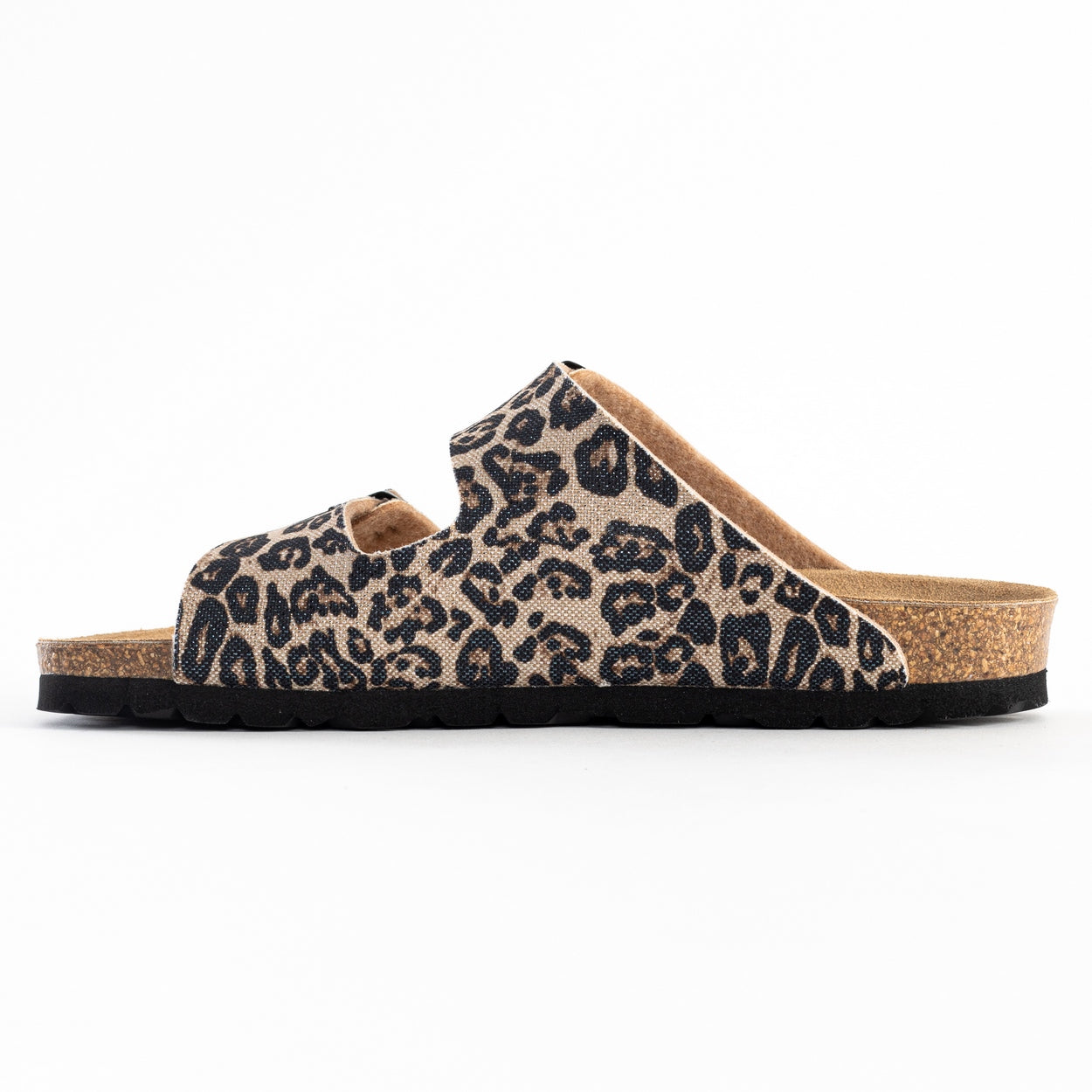 Sandalias Atlas con 2 tiras y estampado de leopardo