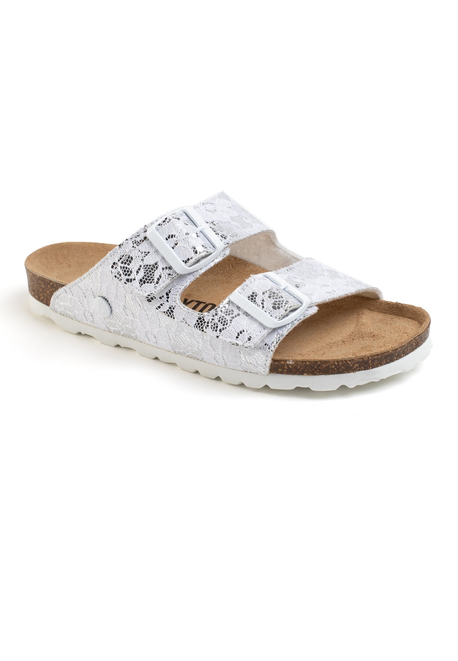 Atlas White 2 Strap Sandals