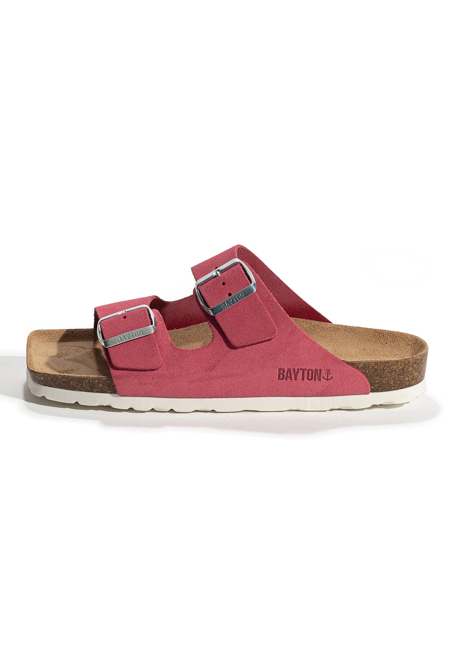 Atlas Rose Suede Leather 2 Strap Sandals