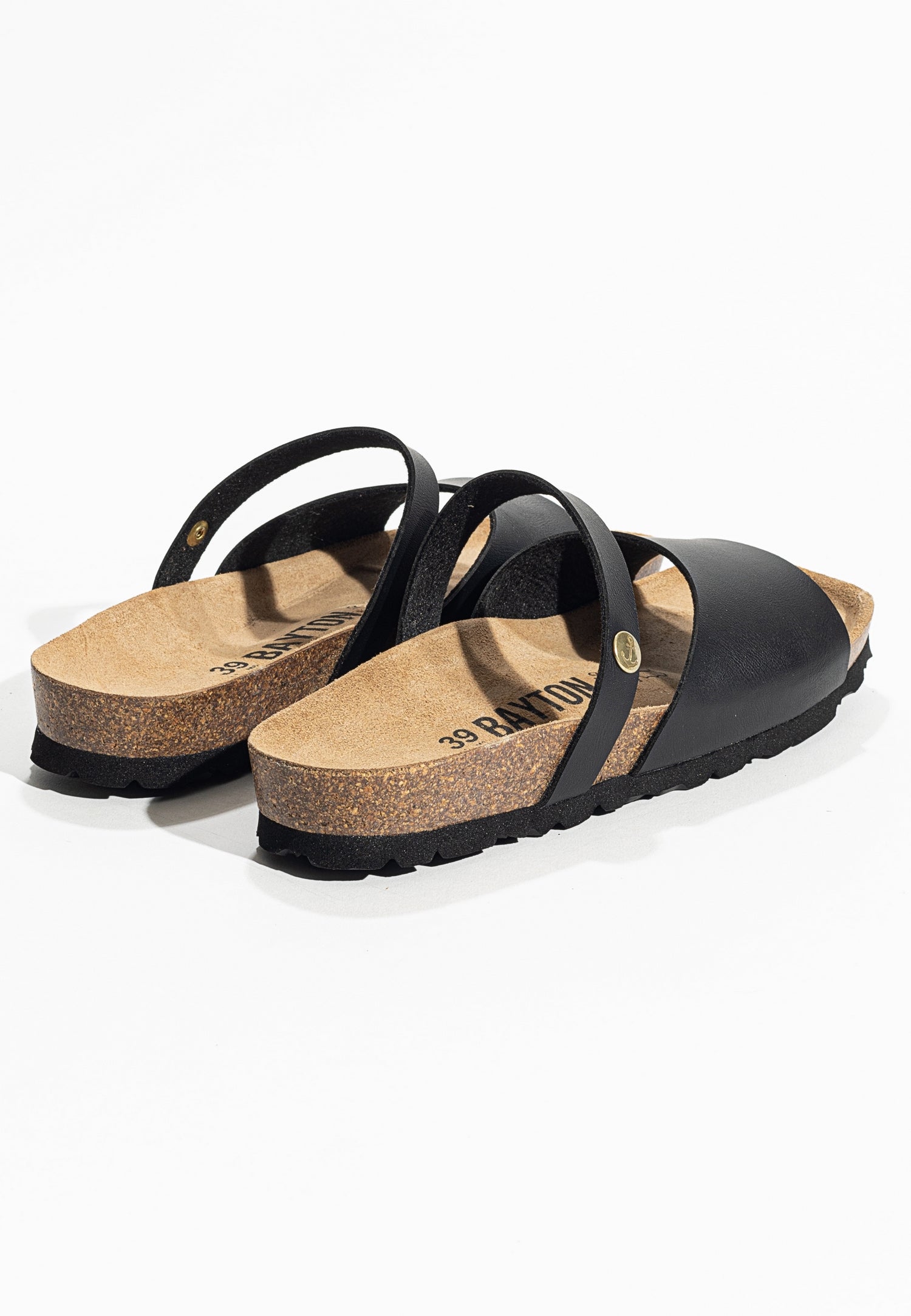 Marina Black 2 Strap Sandals