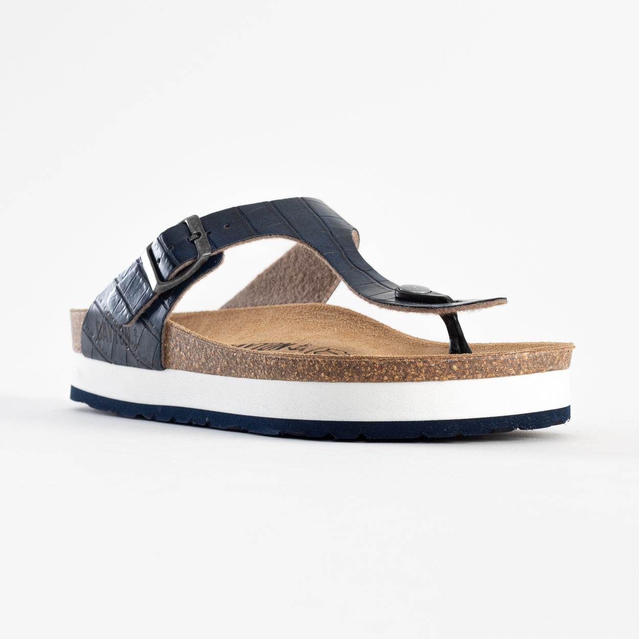 Asturias Navy Blue Platform Sandals