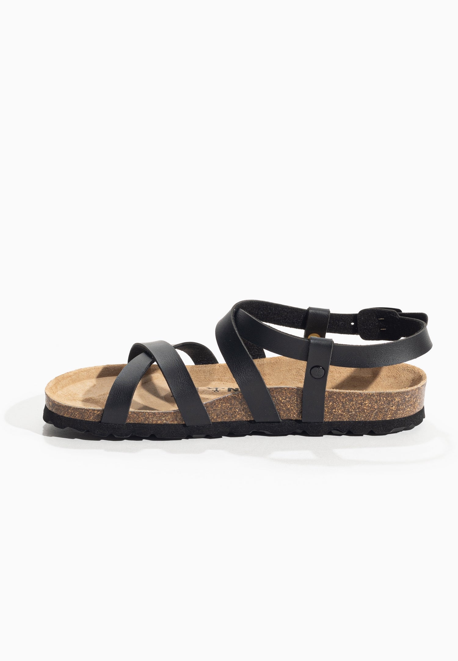 Vanina Black Multi-Strap Sandals