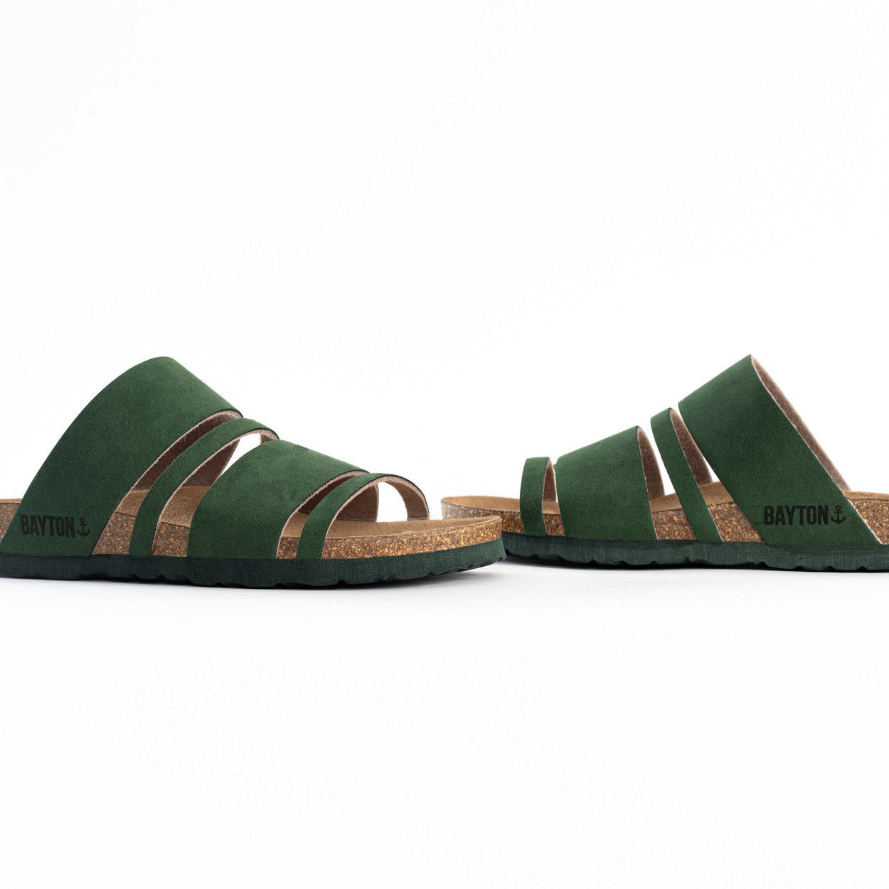 Leiria Green Multi-Strap Sandals