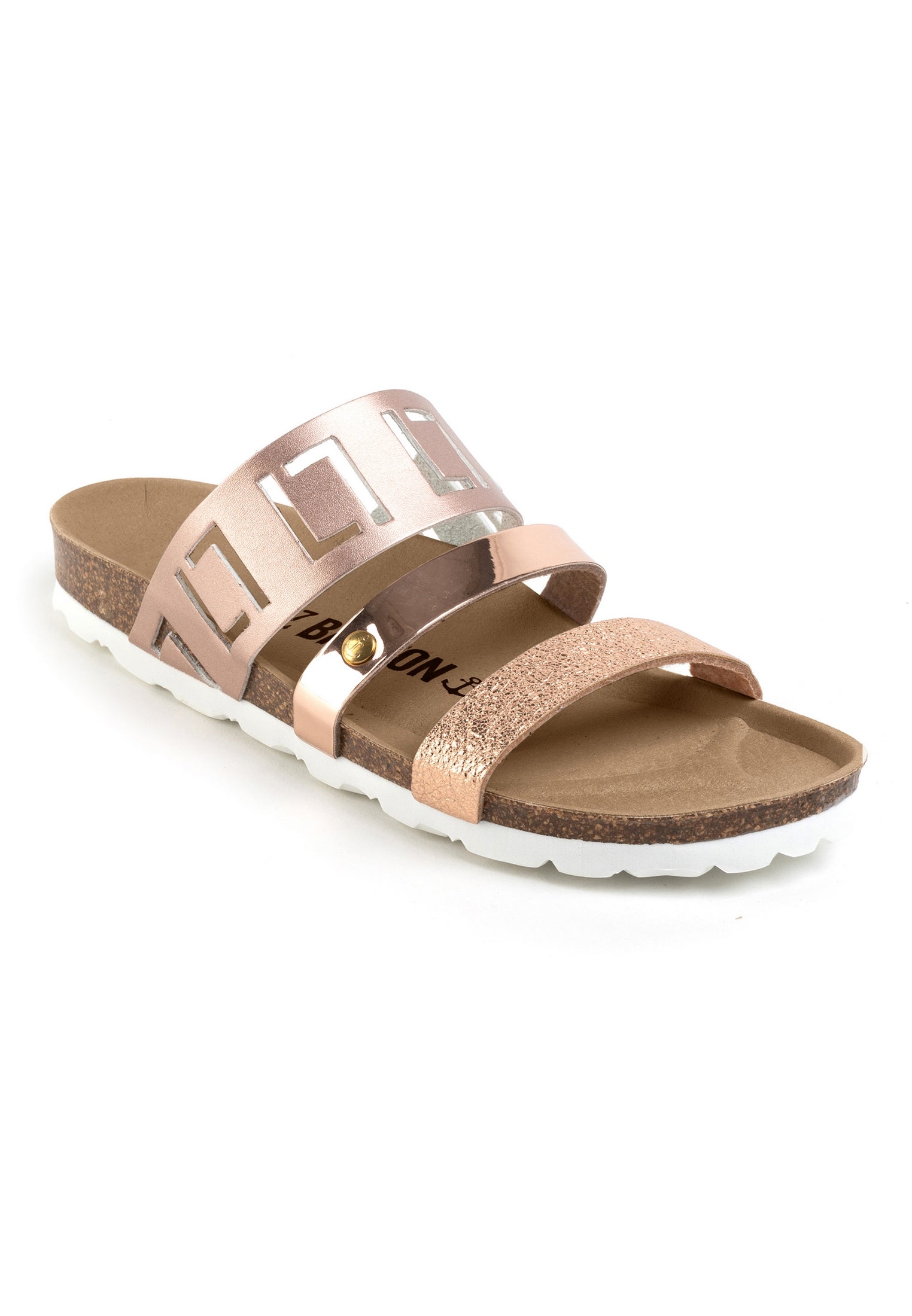 Sandalias Galice Multitiras En Oro Rosa