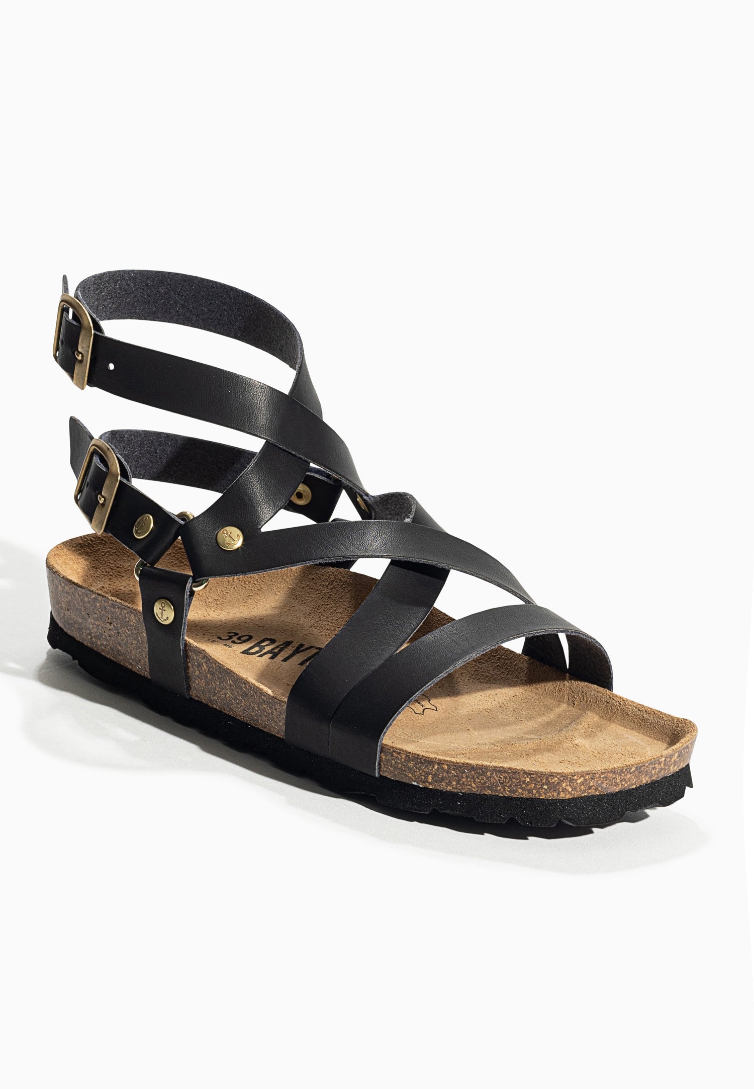 Armidale Black Multi-Strap Sandals