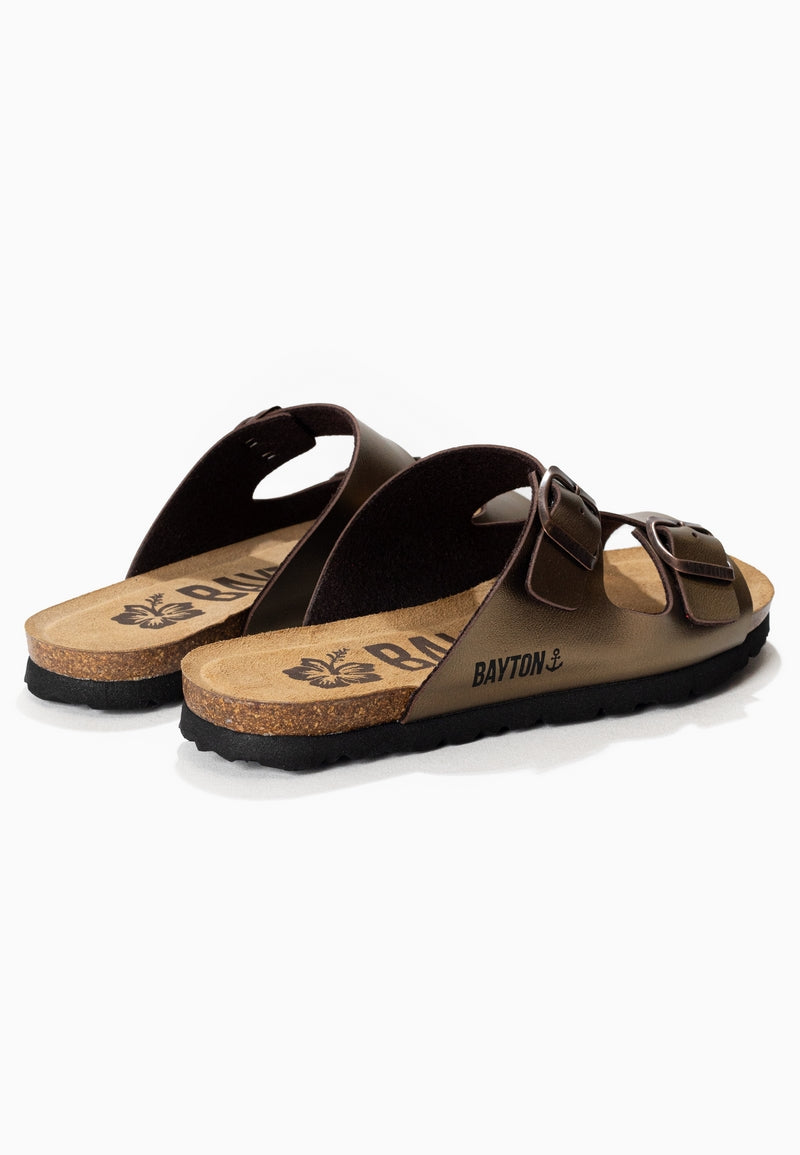 Astrakan Bronze 2 Strap Sandals