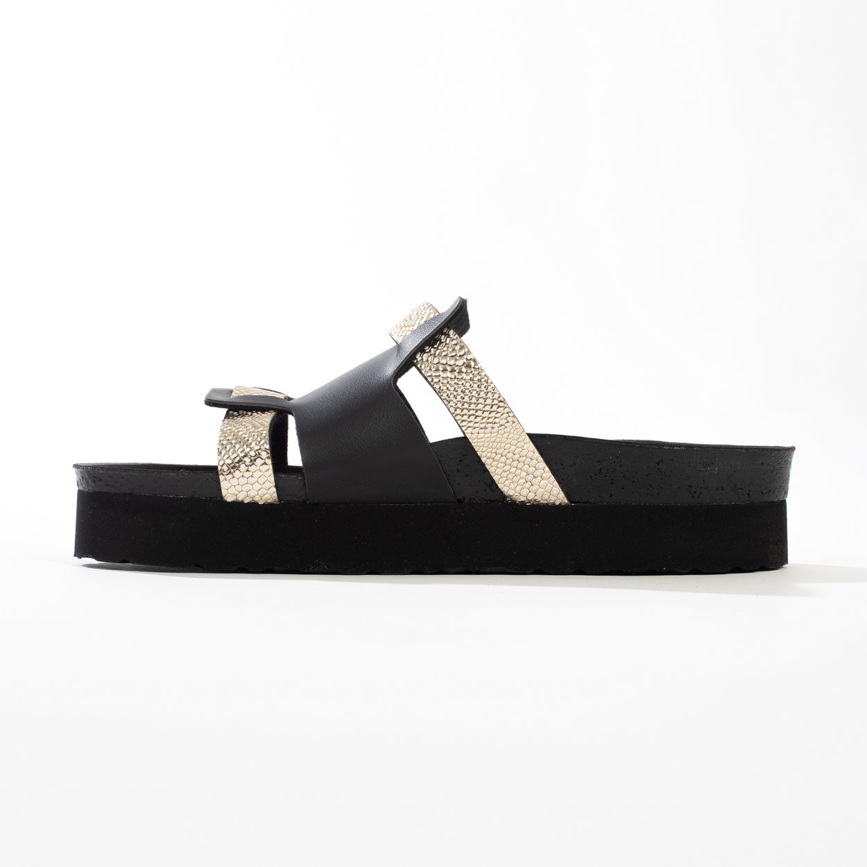 Sandalias Lecce Plataforma Negro