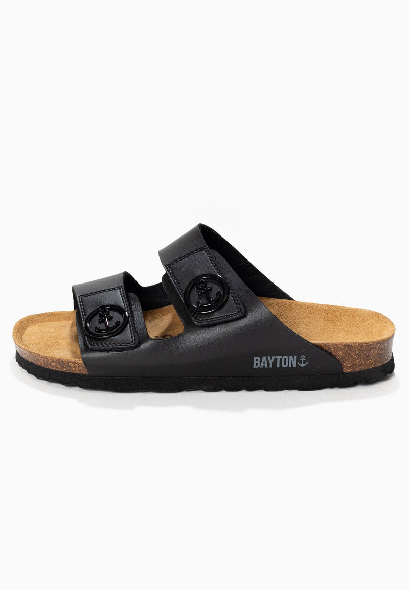 Black Anatol 2 Strap Sandals