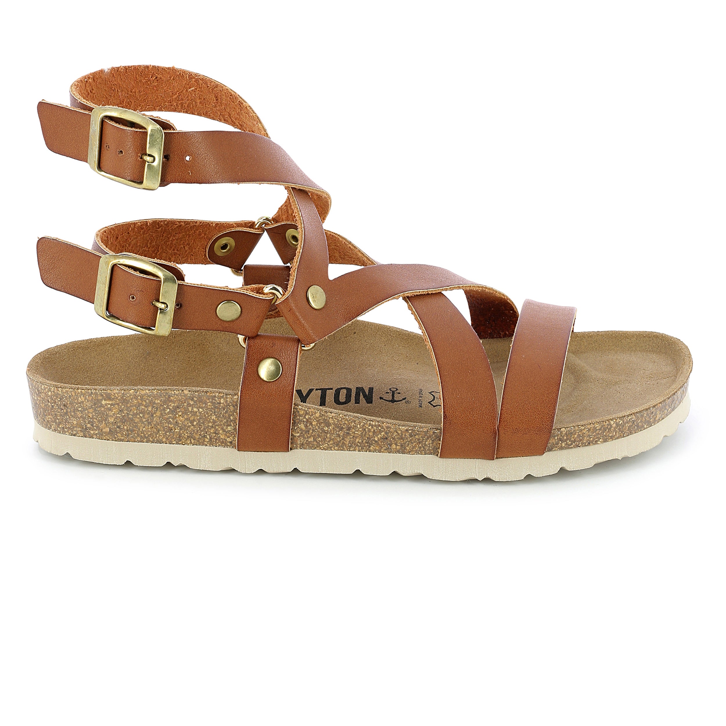 Armidale Camel Multi-Strap Sandals