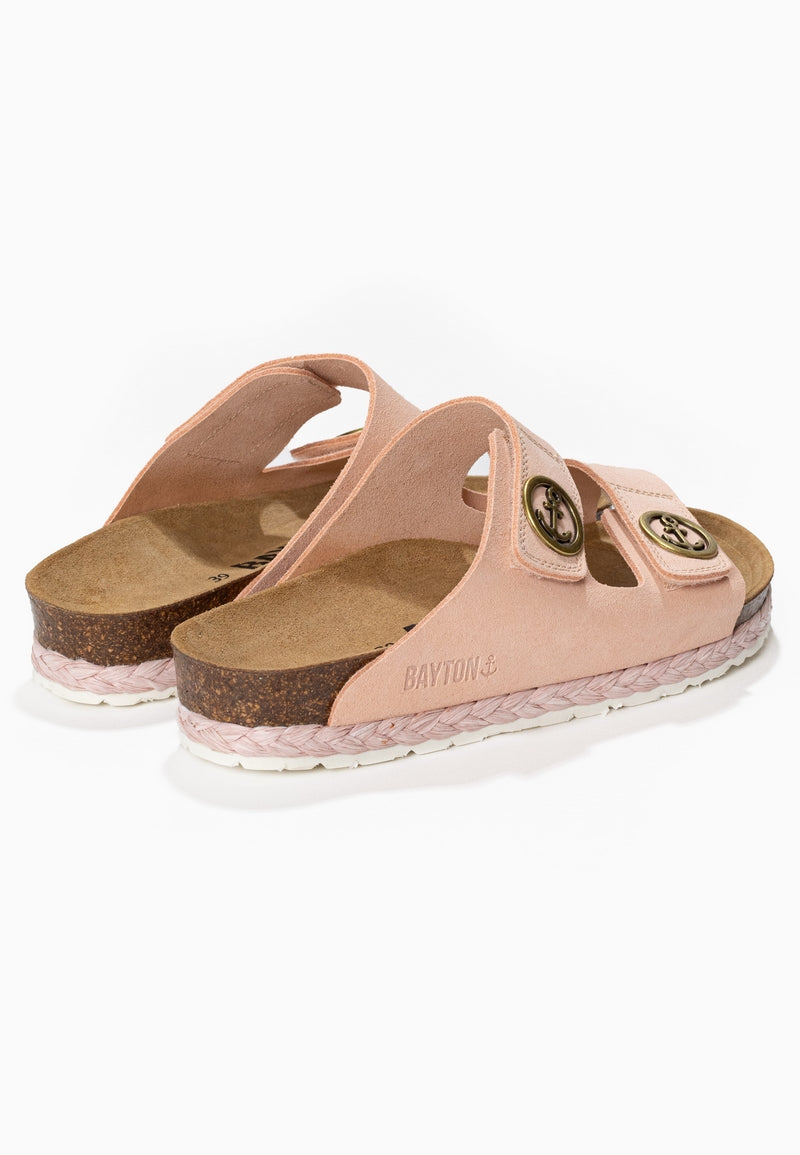 Belinda Rose Suede Leather 2 Strap Sandals