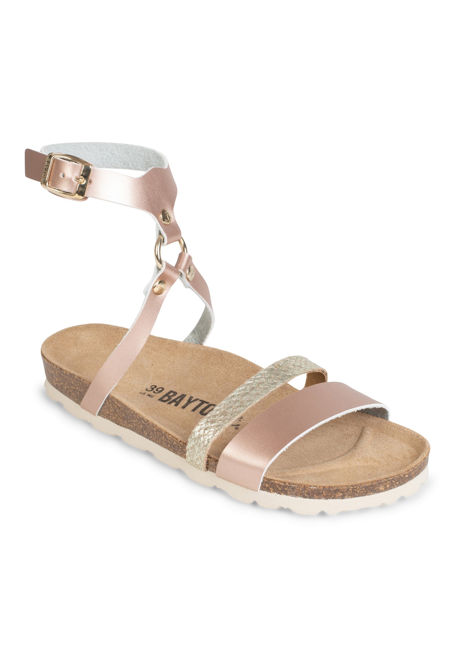 Sandales Ciotat Rose Dorées Multi-Brides