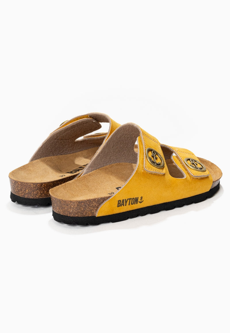 Anatol Yellow 2 Strap Sandals