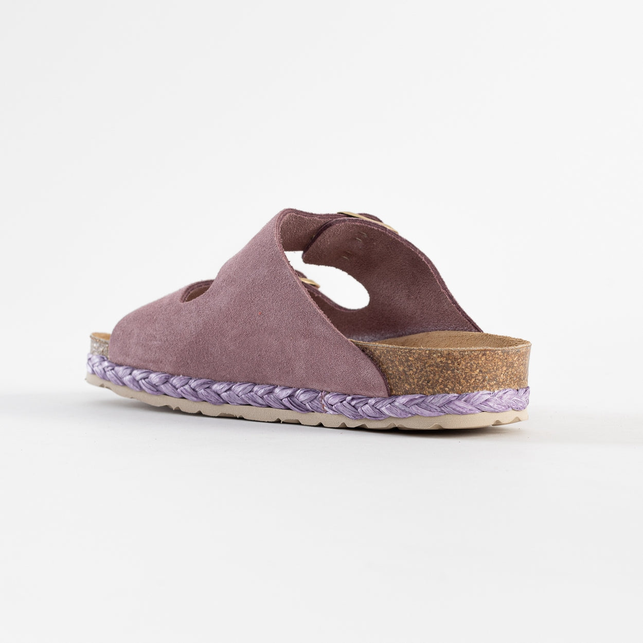 Atlas Old Pink Suede Leather 2 Strap Sandals