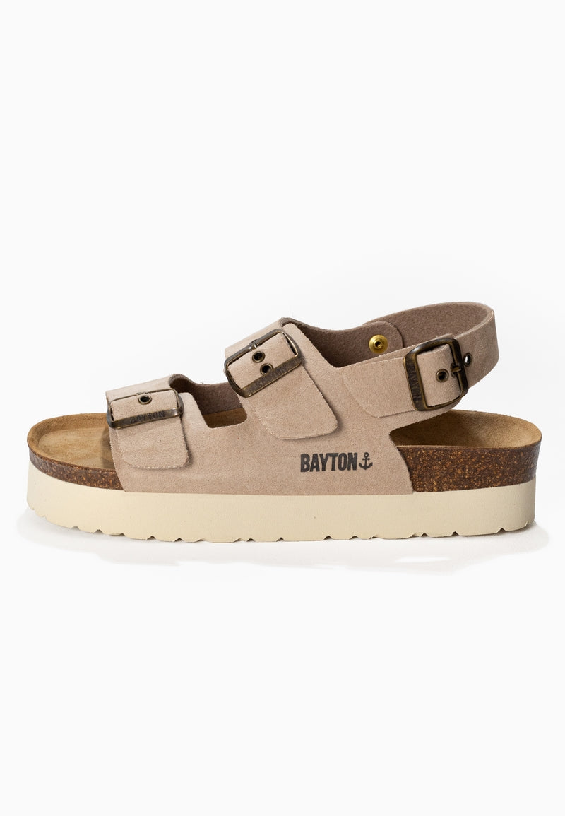 Sandales Achille Plus Beige à Plateforme