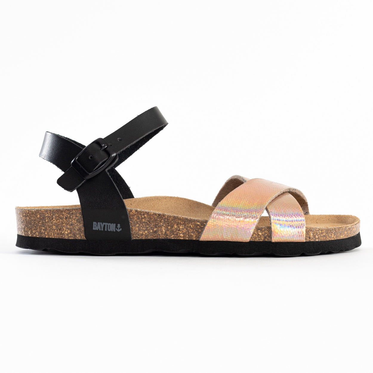 Vallado Black and Multicolor Multi-Strap Sandals