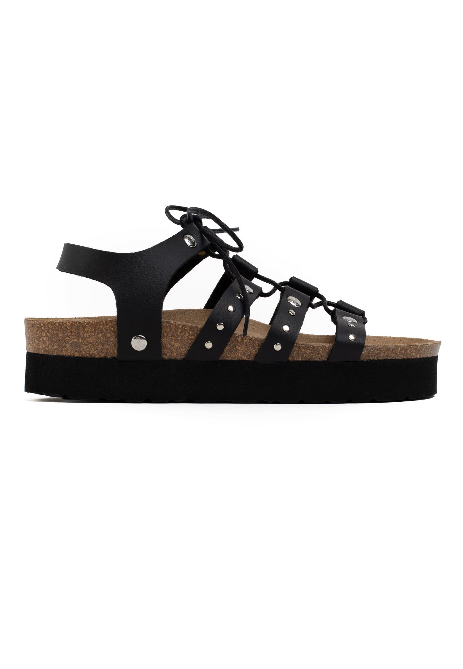 Jaenelle Black Multi-Strap Platform Sandals