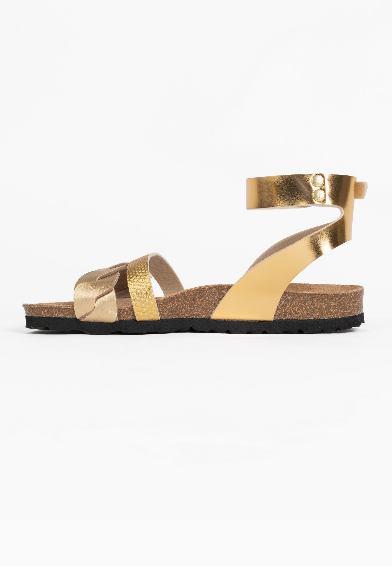 Capucine Golden Multi-Strap Sandals