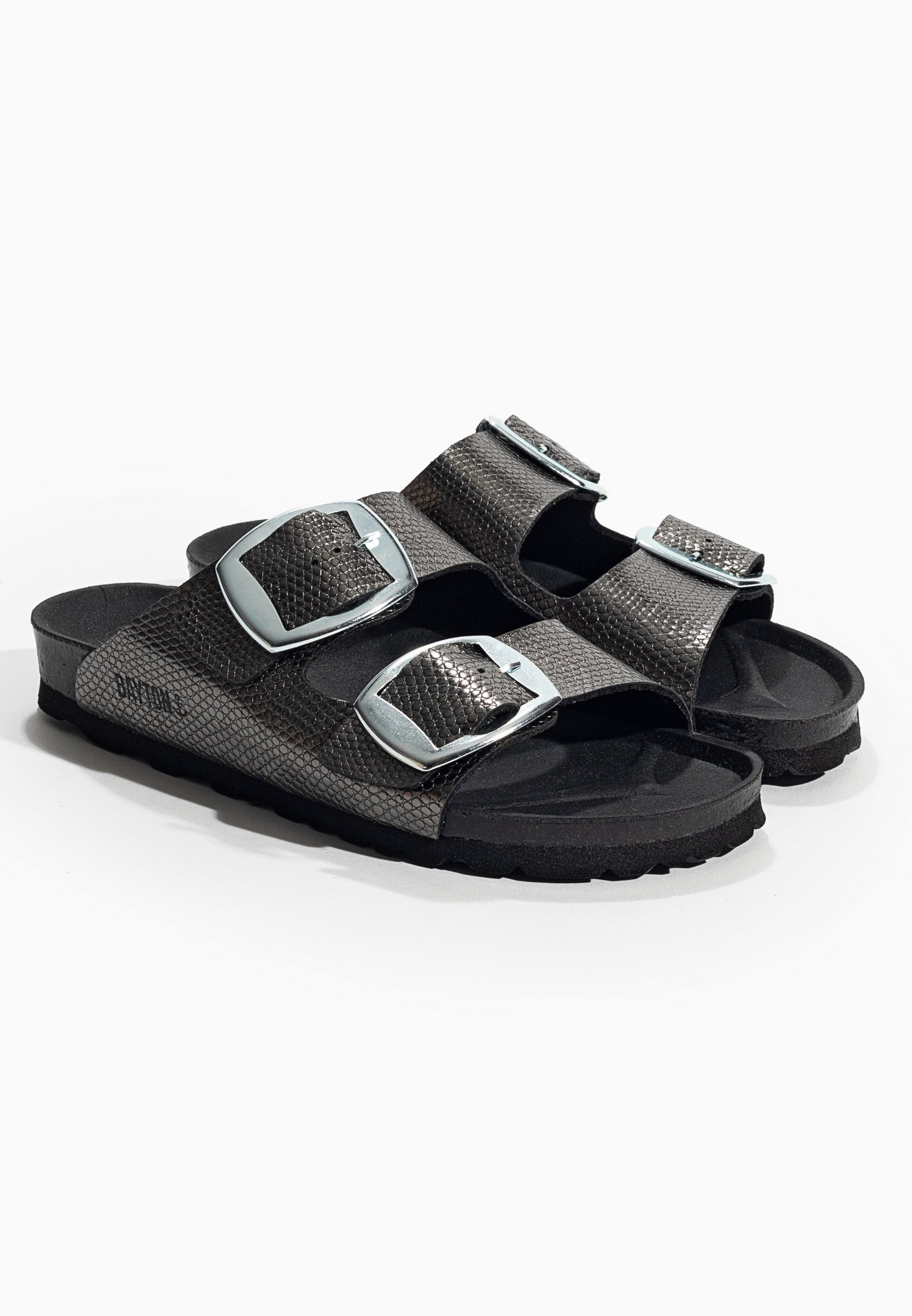 Alicante Silver Dark 2 Strap Sandals