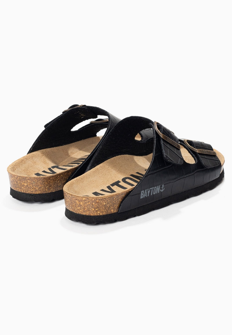 Sandales 2 Brides Atlas Noir