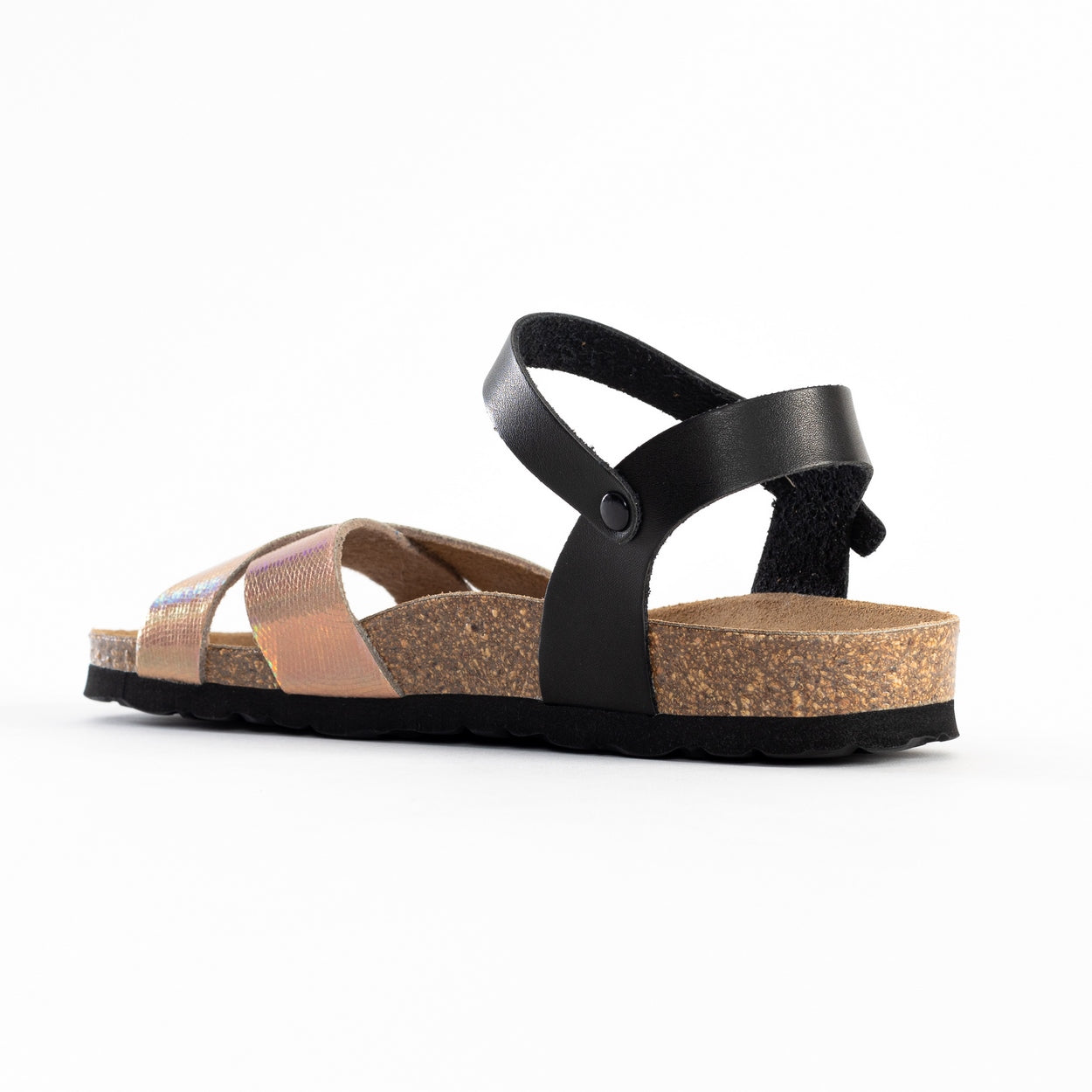 Sandales Vallado Noir Et Multicouleur Multi-Brides