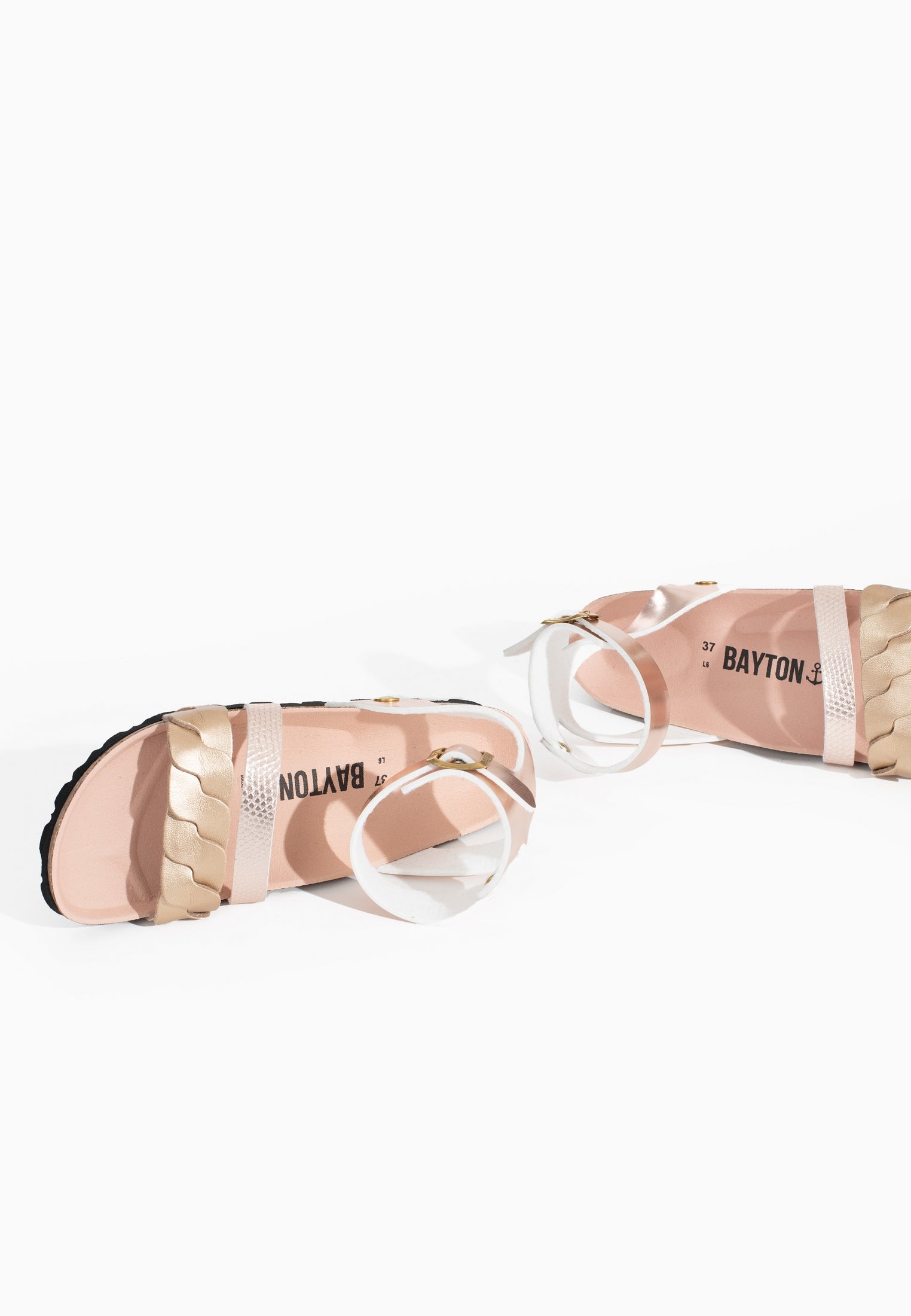 Capucine Rose Gold Multi-Strap Sandals