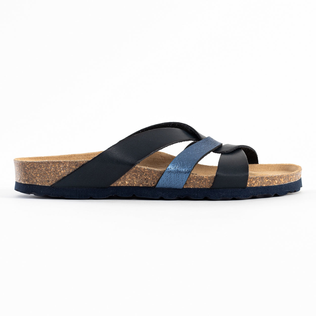 Santander Navy Blue Multi-Strap Sandals