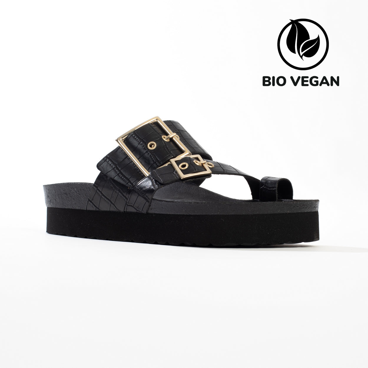 Lucrezia Black Platform Sandals