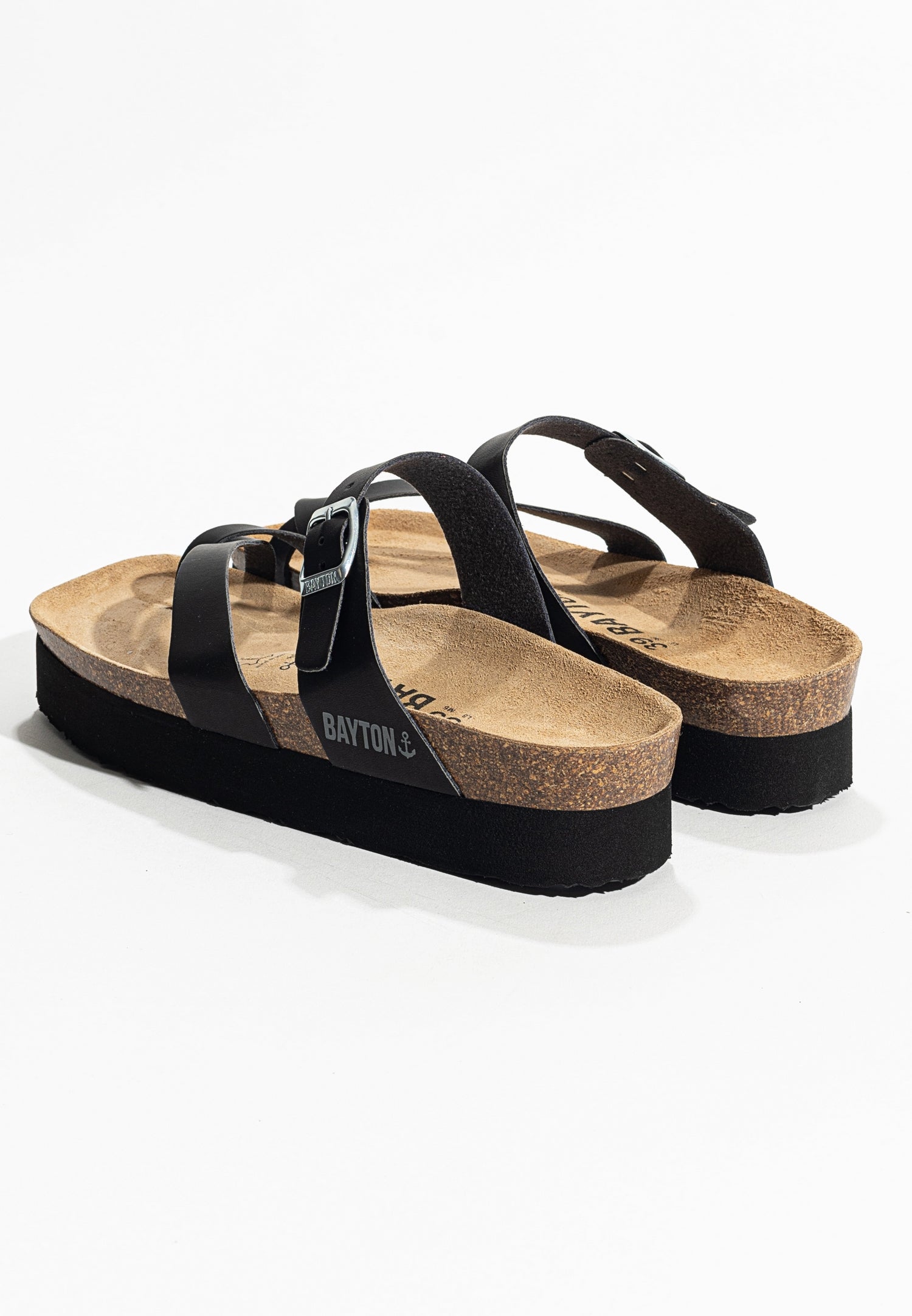 Andromac Black Platform Sandals