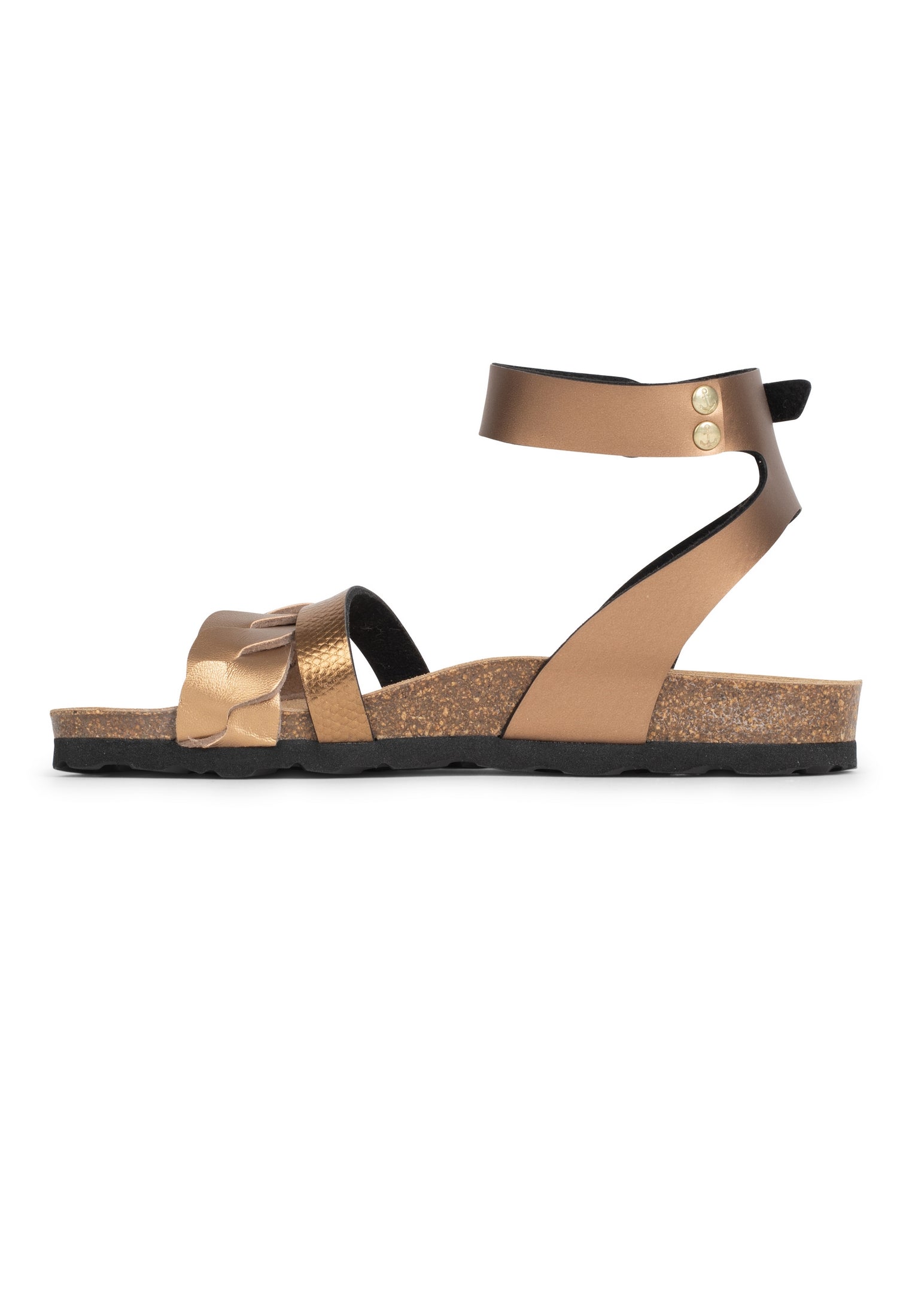 Capucine Bronze Multi-Strap Sandals