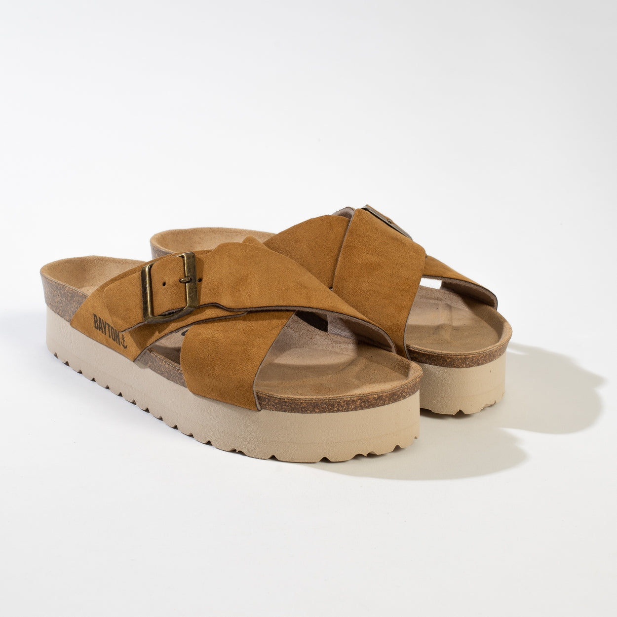 Ajax Tan Platform Sandals