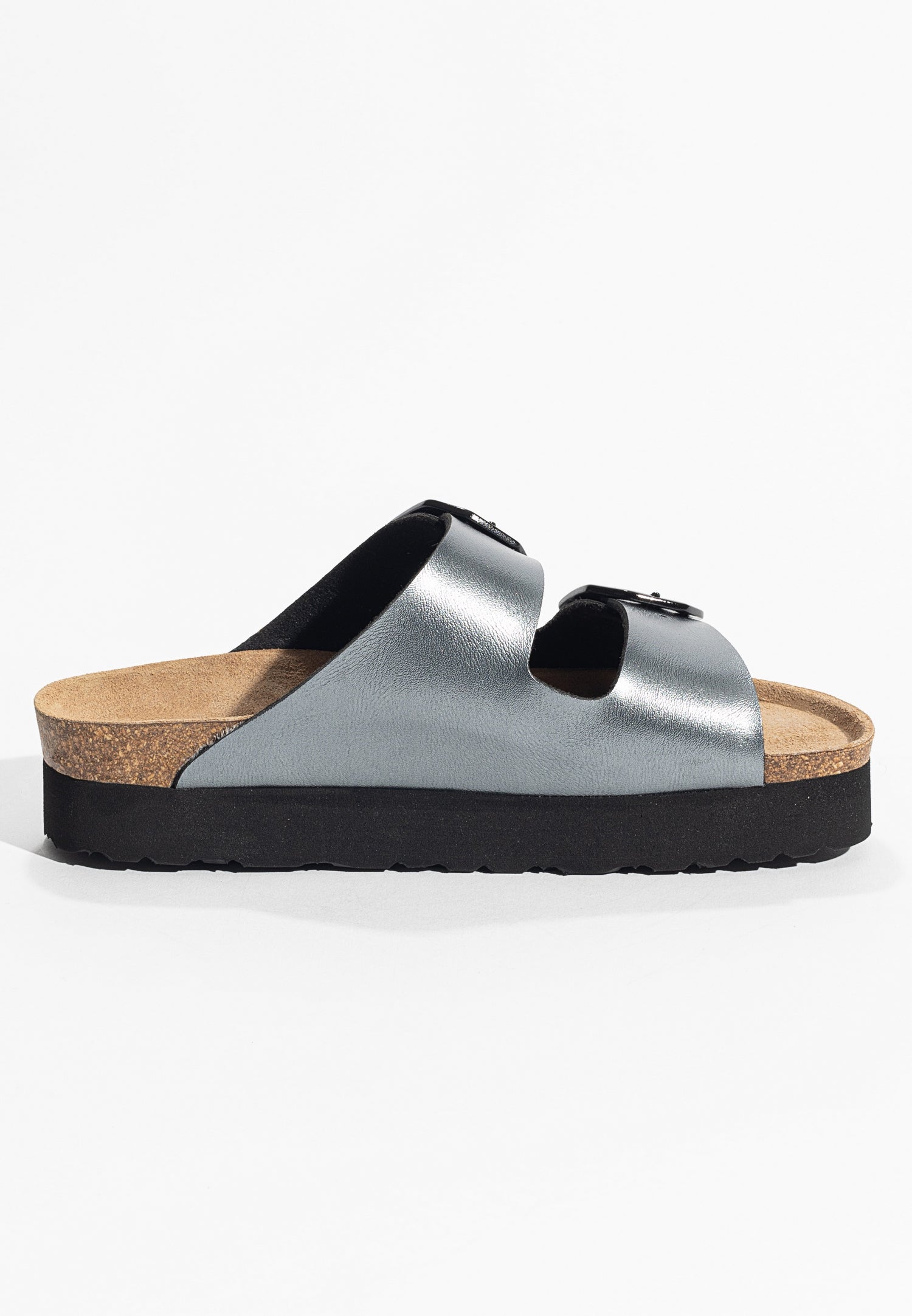 Japet Pewter Platform Sandals