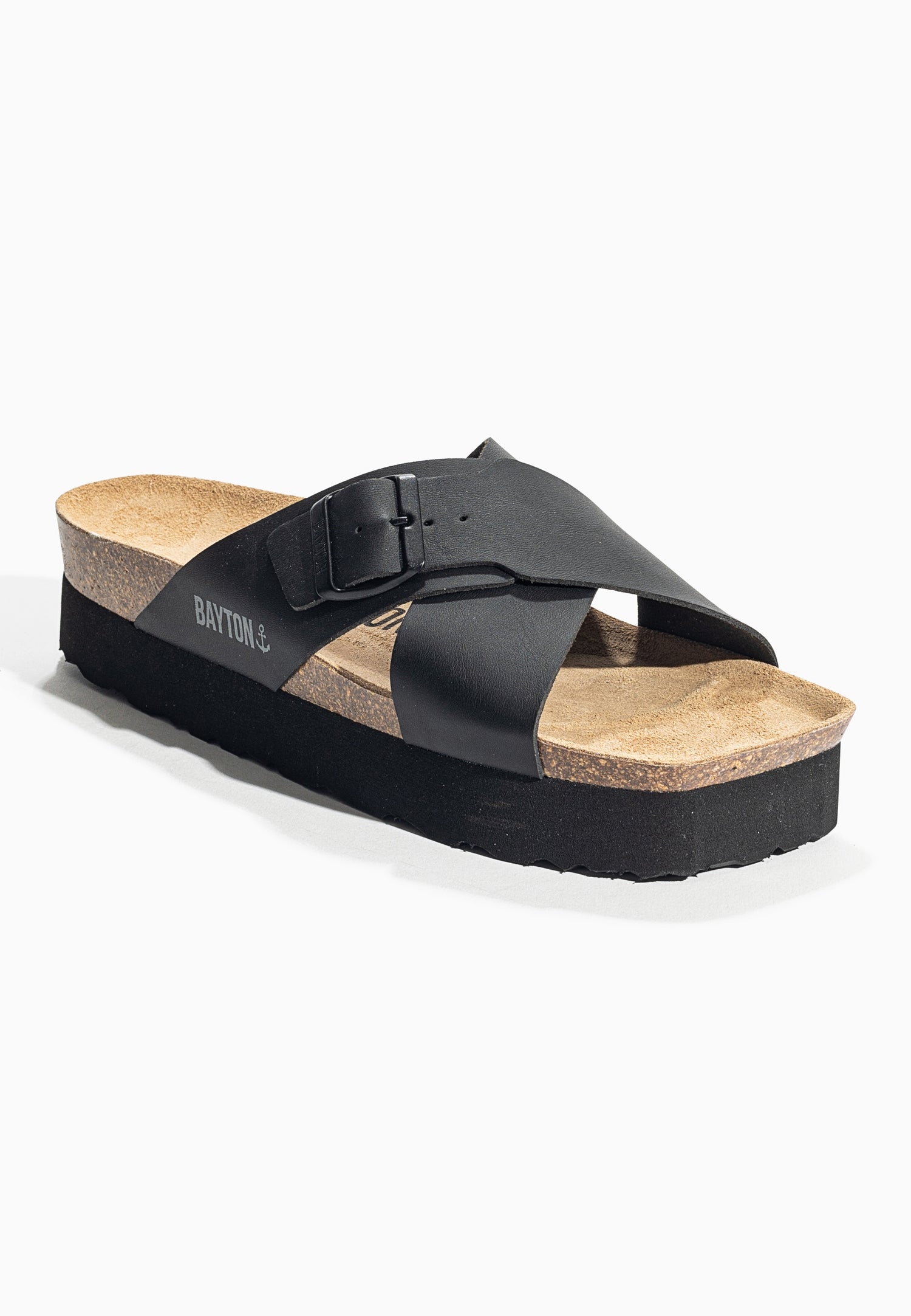 Ajax Black Platform Sandals