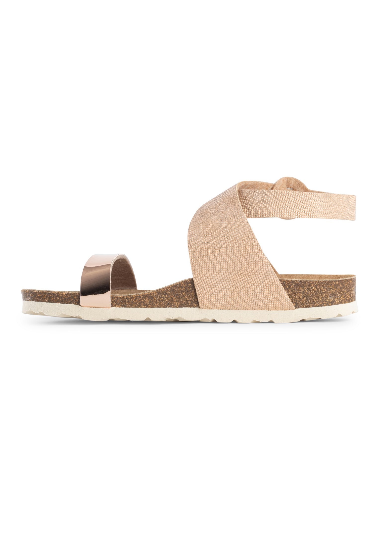 Sandalias Goelette Multinovias Beige Y Oro Rosa