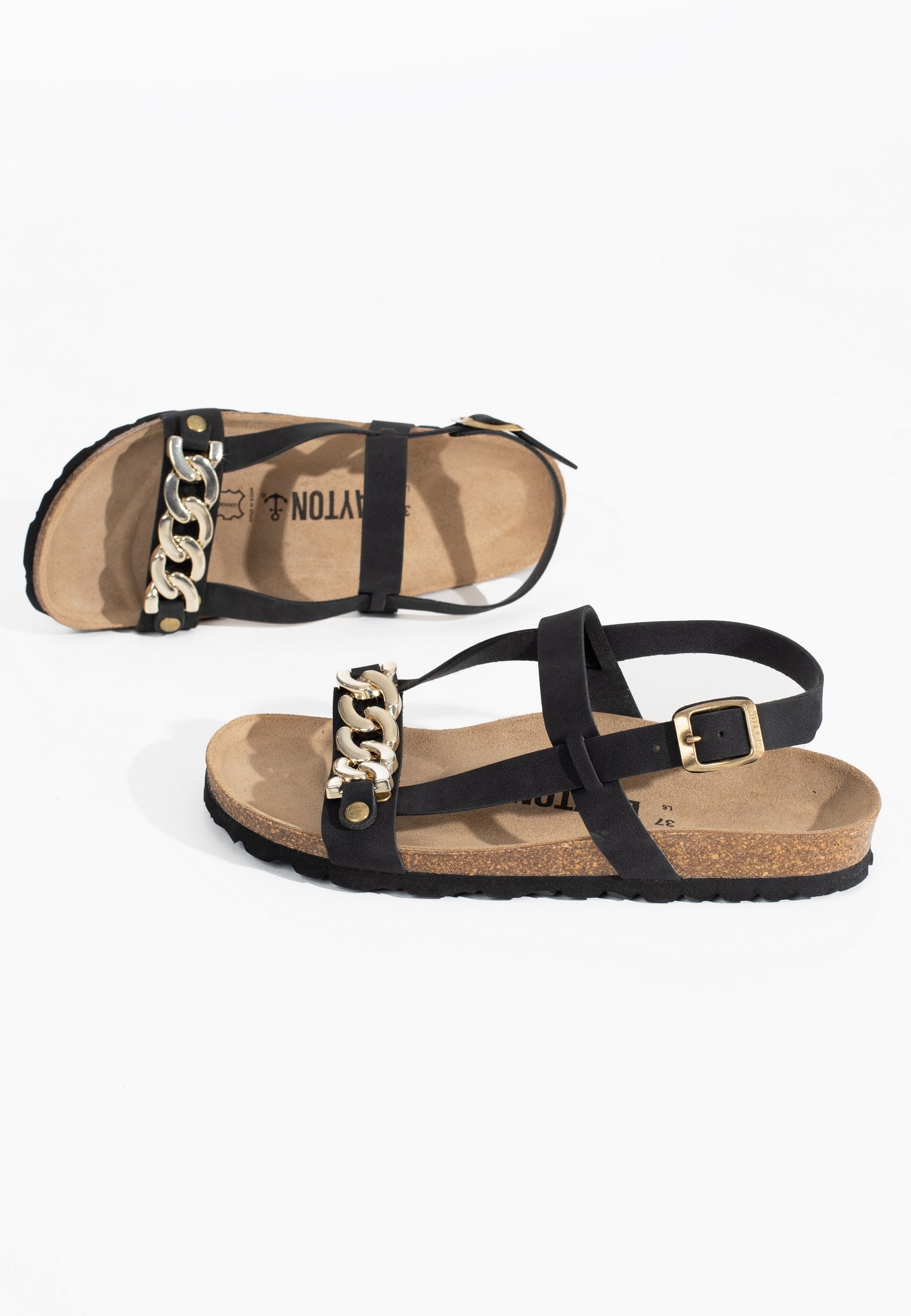 Ramatuelle Black Multi-Strap Sandals