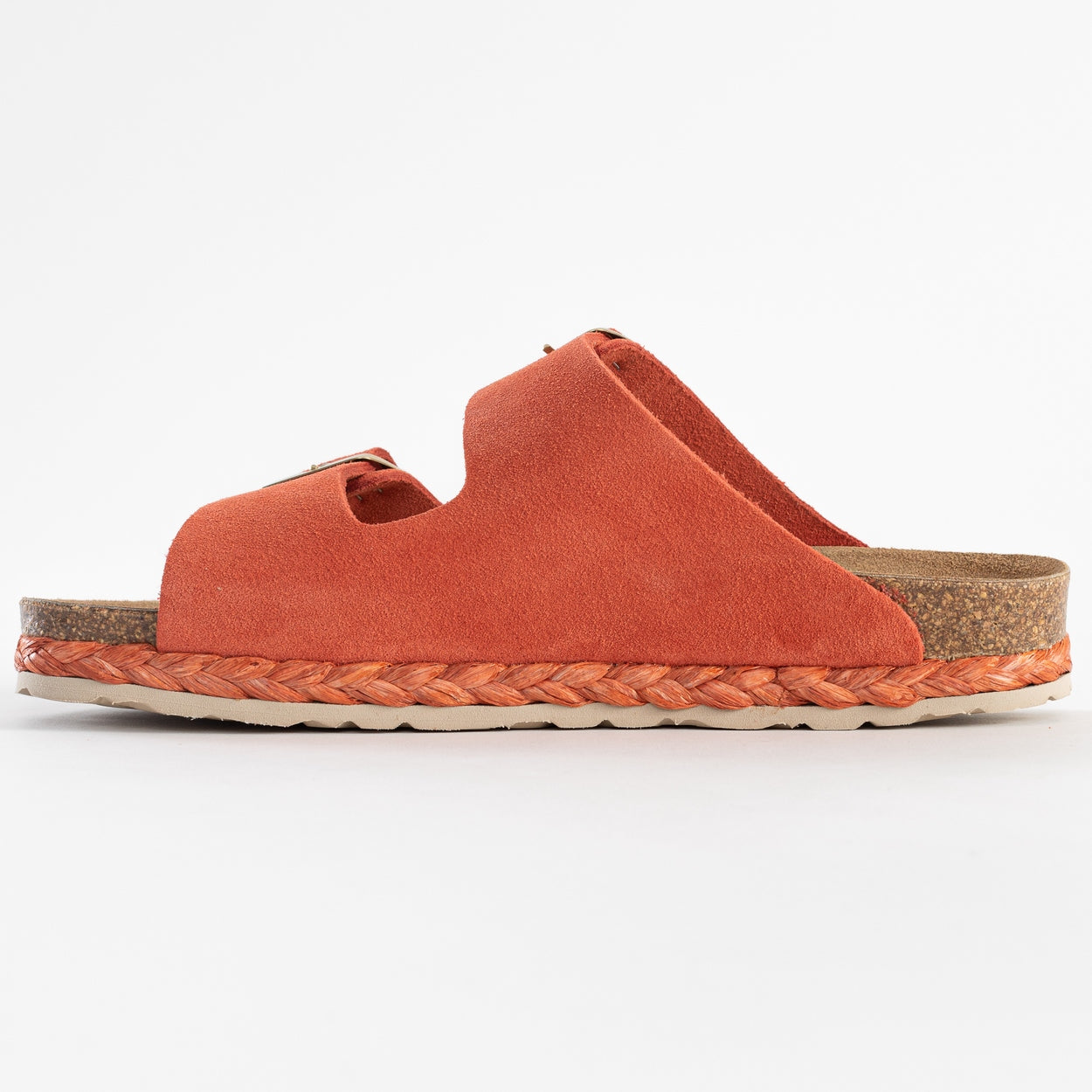 Atlas Coral Suede Leather 2 Strap Sandals