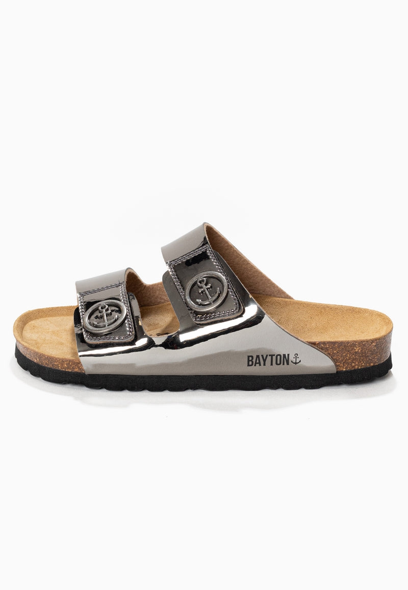 Dark Silver Anatol 2 Straps Sandals