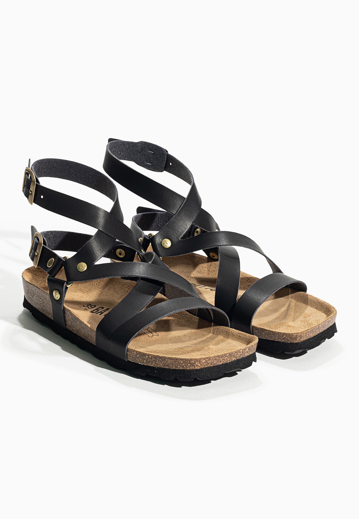 Armidale Black Multi-Strap Sandals