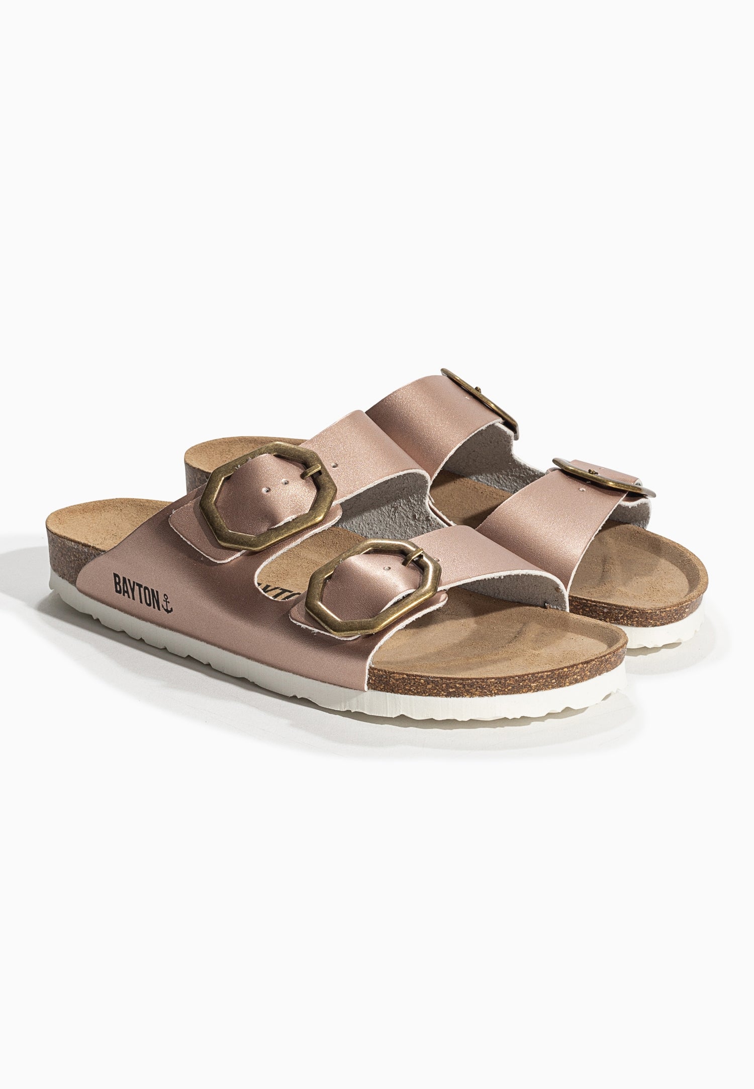 2 Straps Atlas Sandals Rose gold