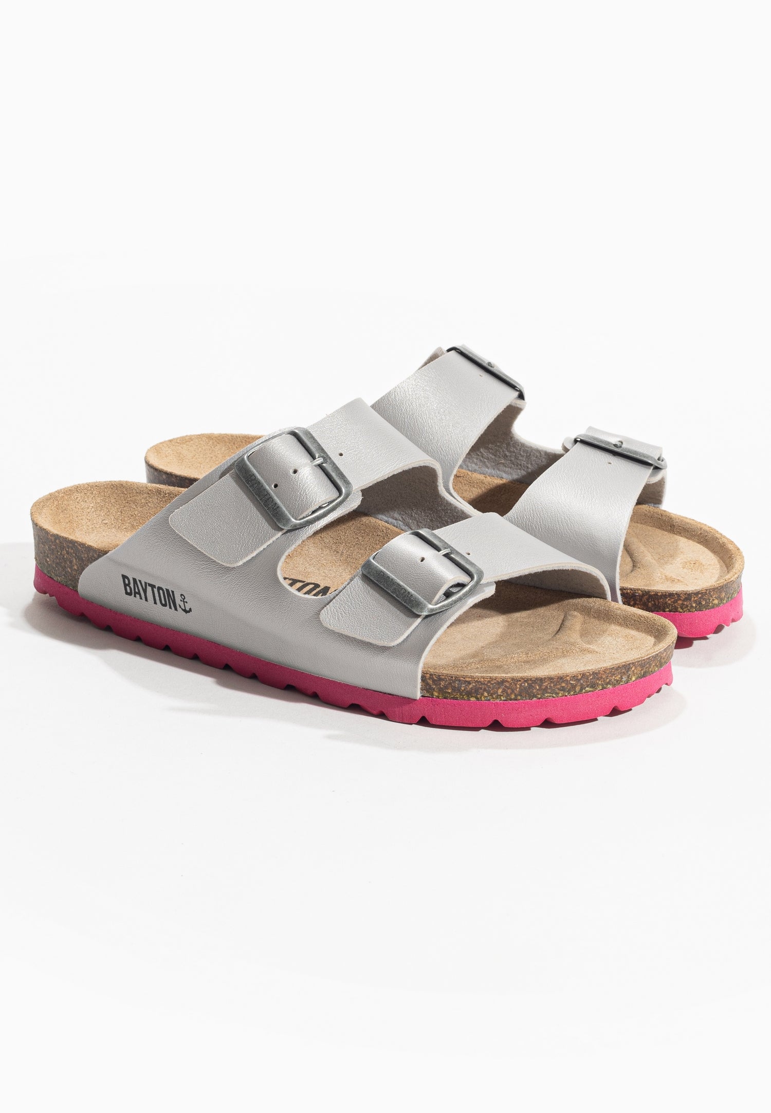 Arizona Silver 2 Strap Sandals