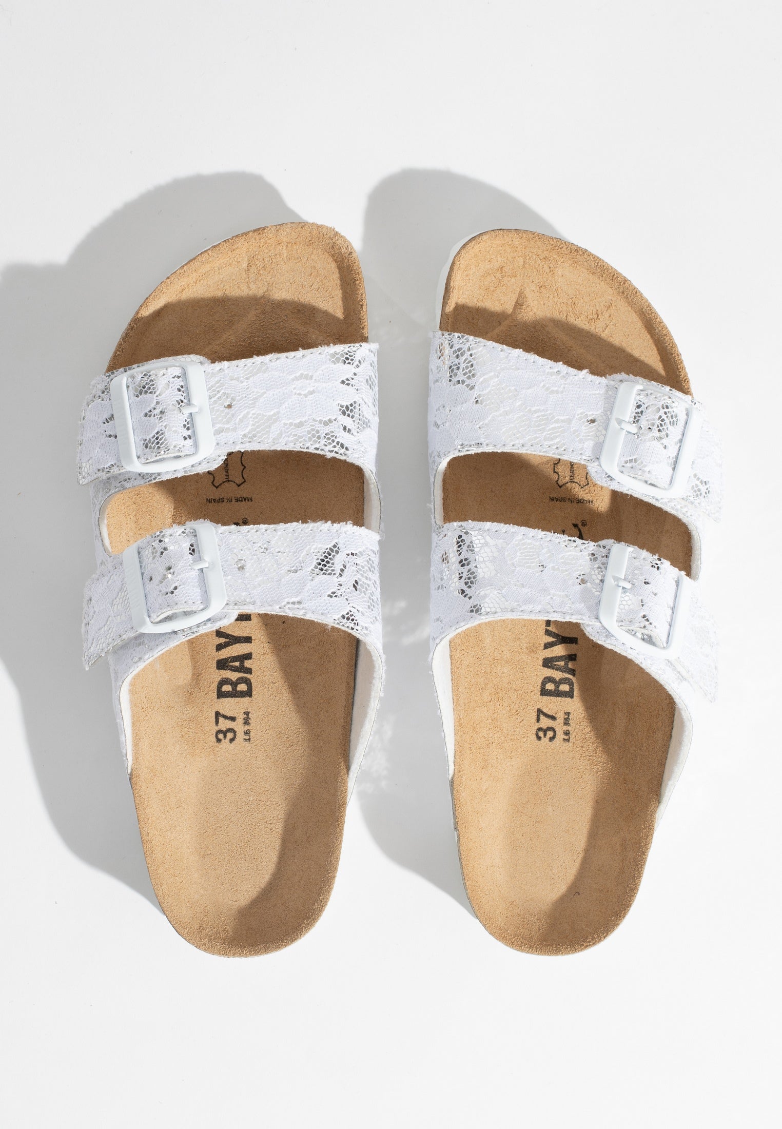 Atlas White 2 Strap Sandals