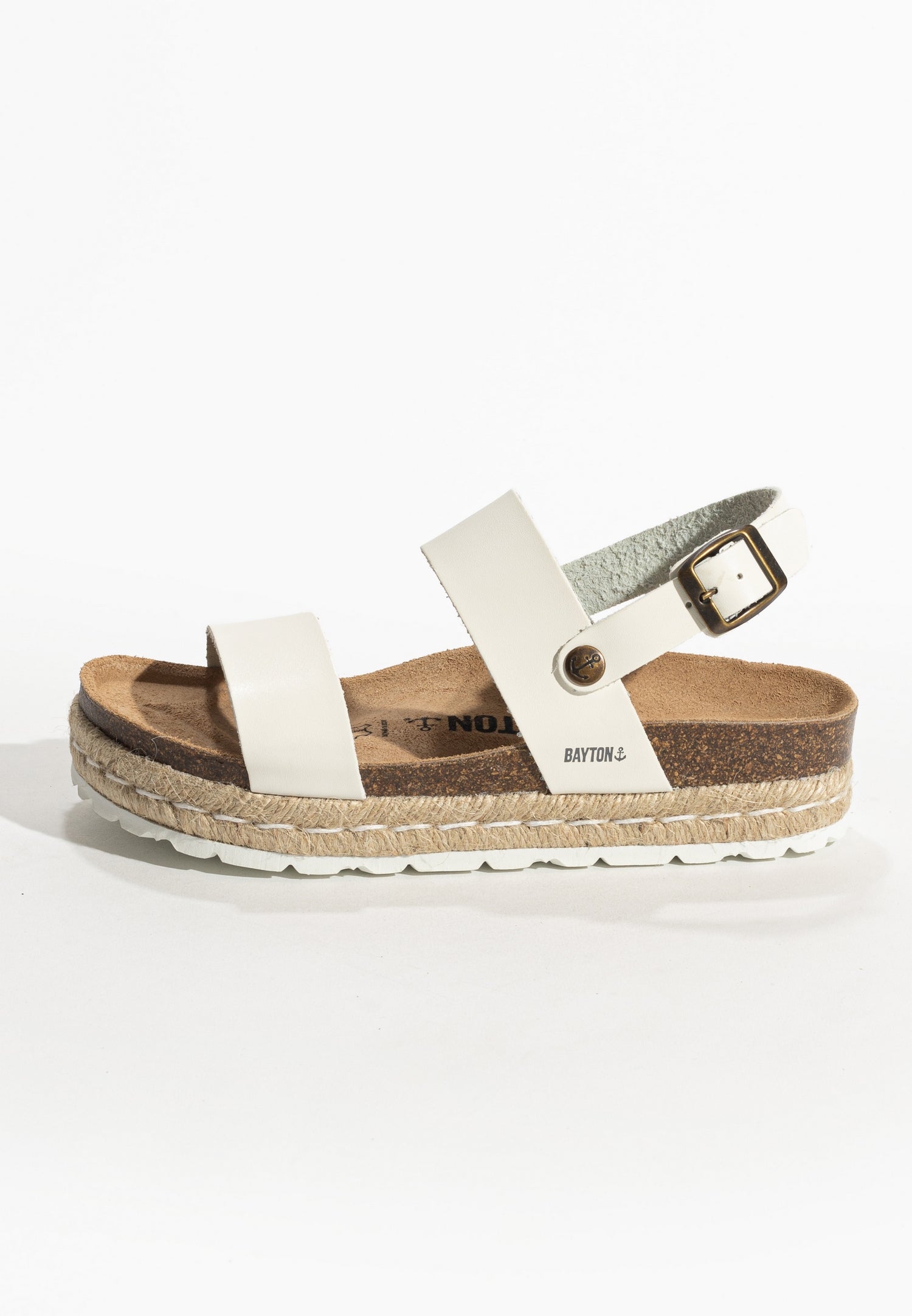 Kenji White Platform Sandals 100% Leather