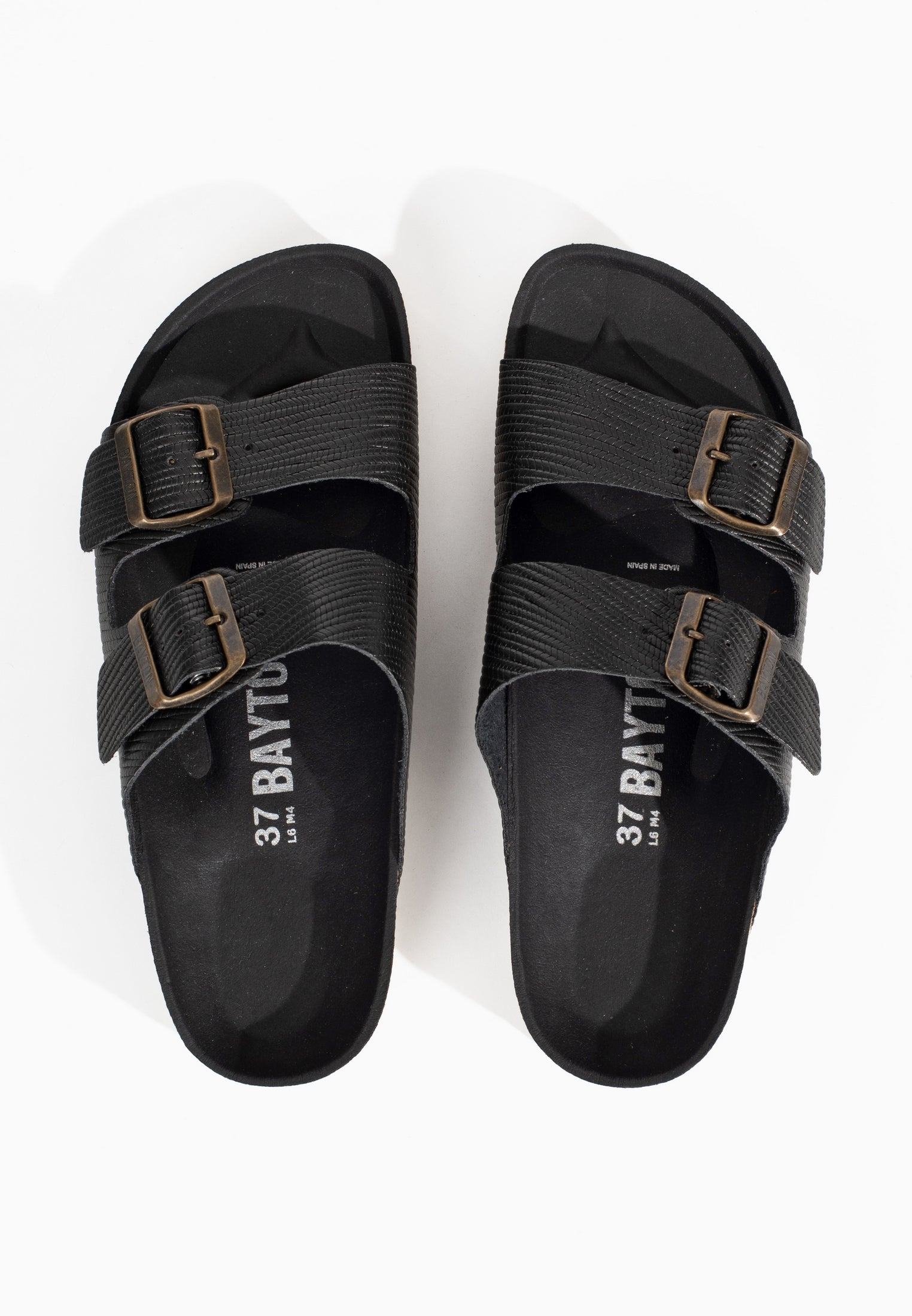 Atlas Black 2 Strap Sandals