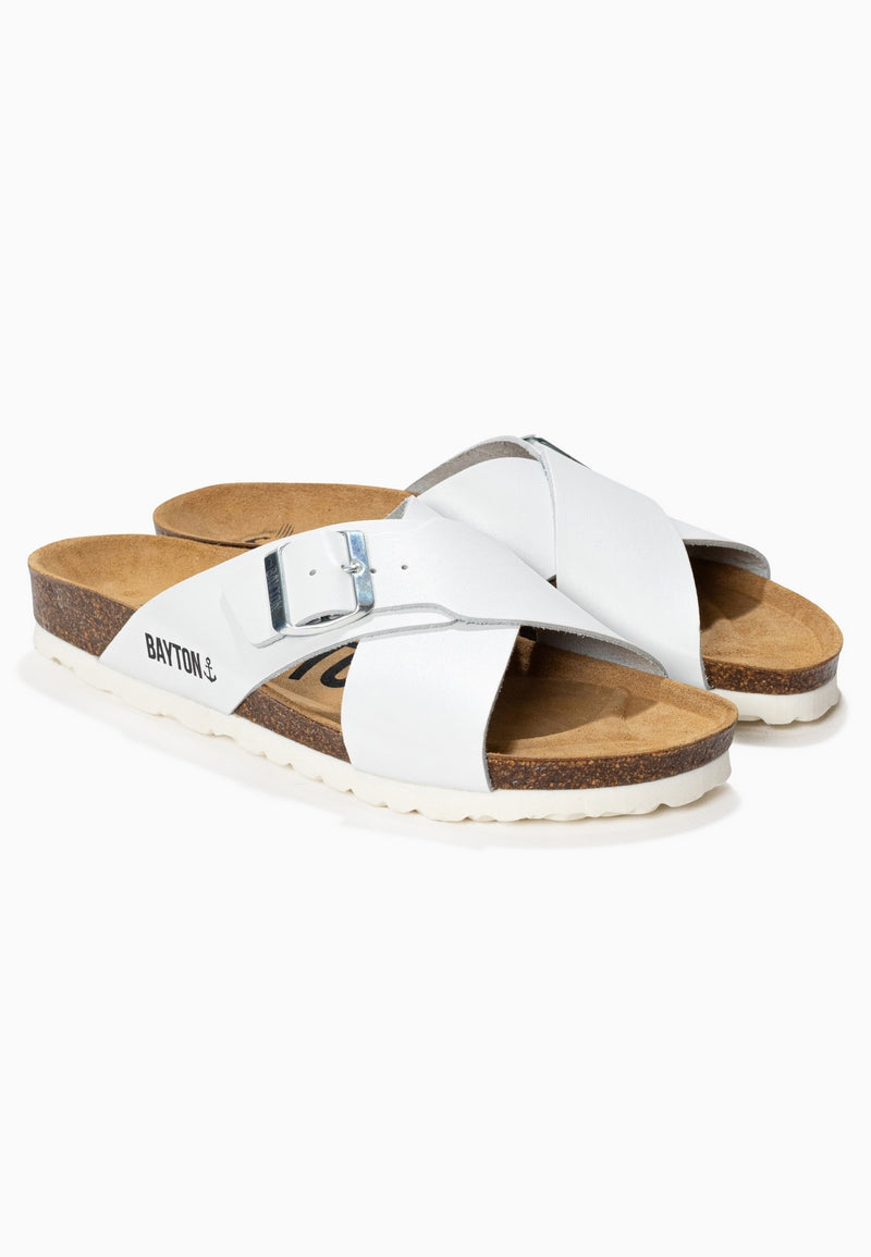 Era White 2 Strap Sandals